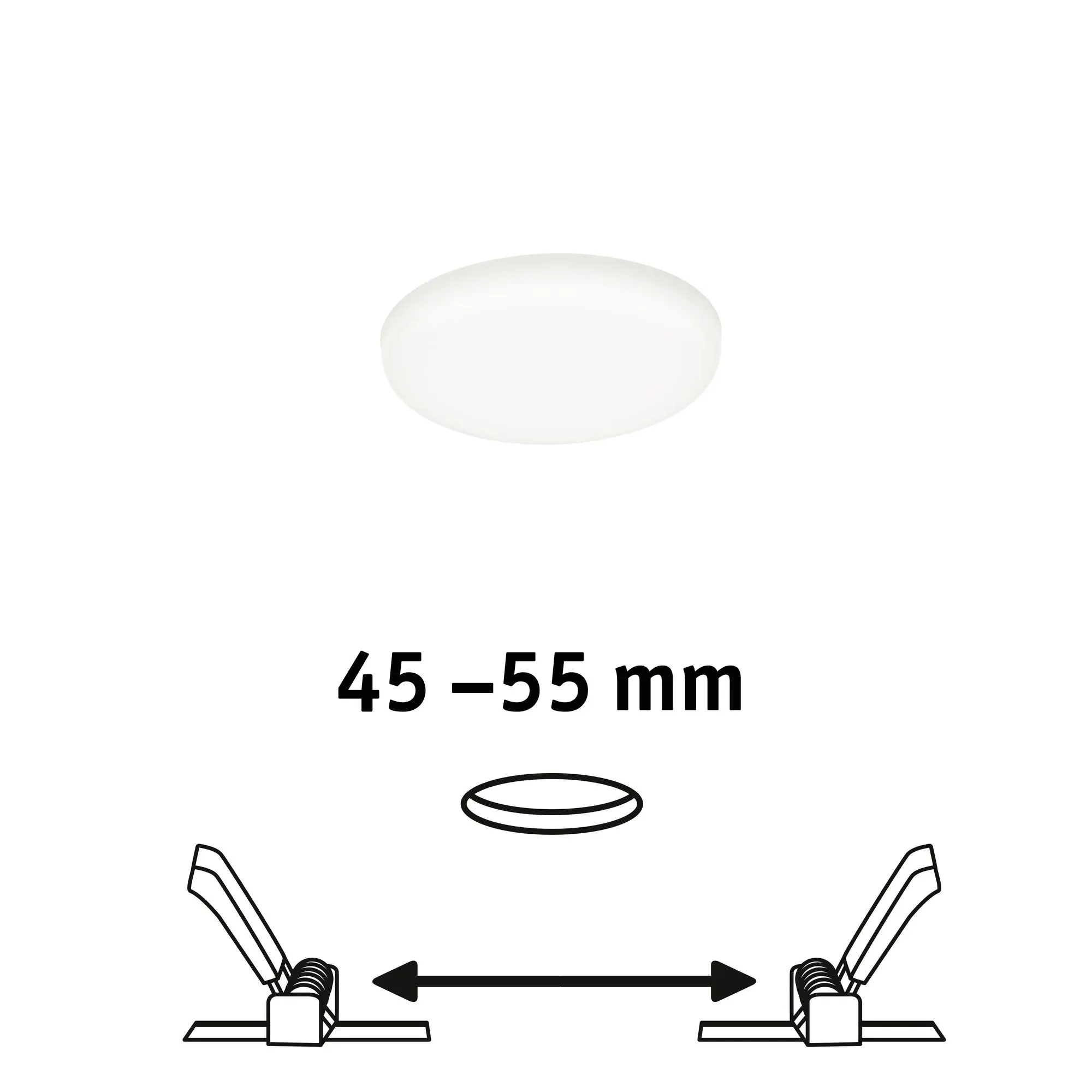 Paulmann Einbauleuchte LED Veluna Varifit rund Ø 7,5 cm 4,5 W satin