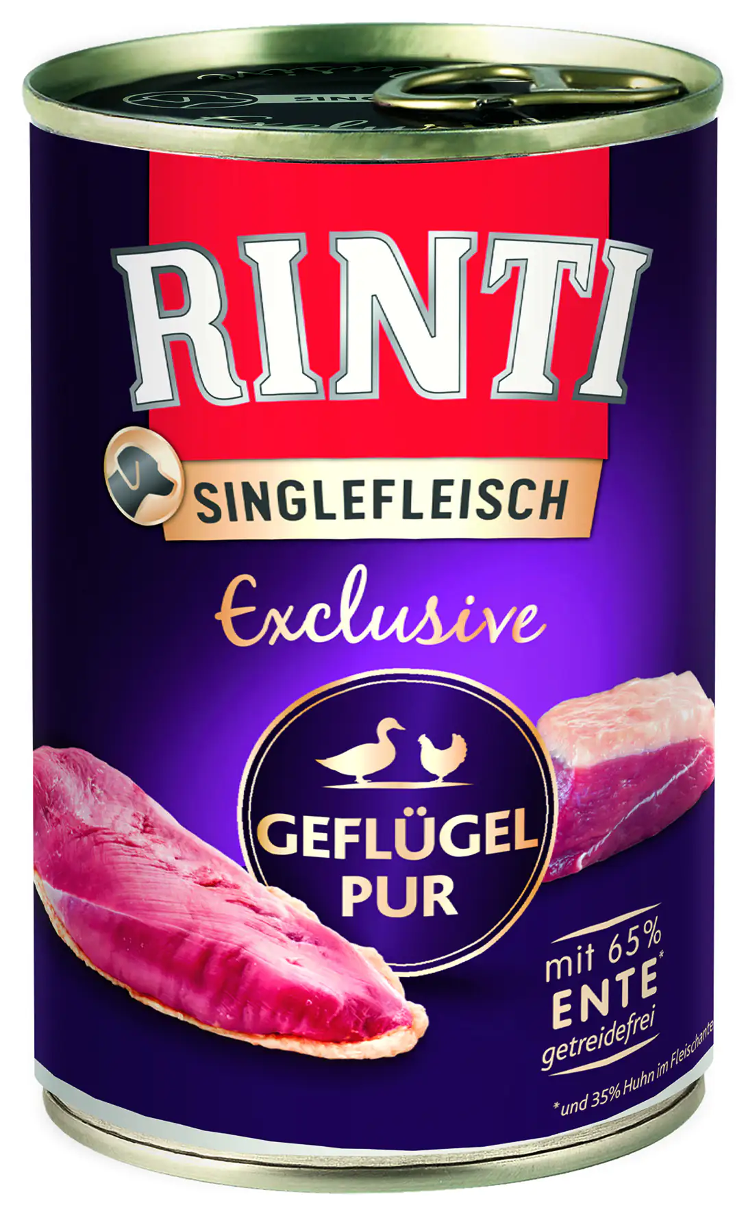 Rinti Singlefleisch Exclusive Hundenassfutter Adult getreidefrei 400 g Geflügel