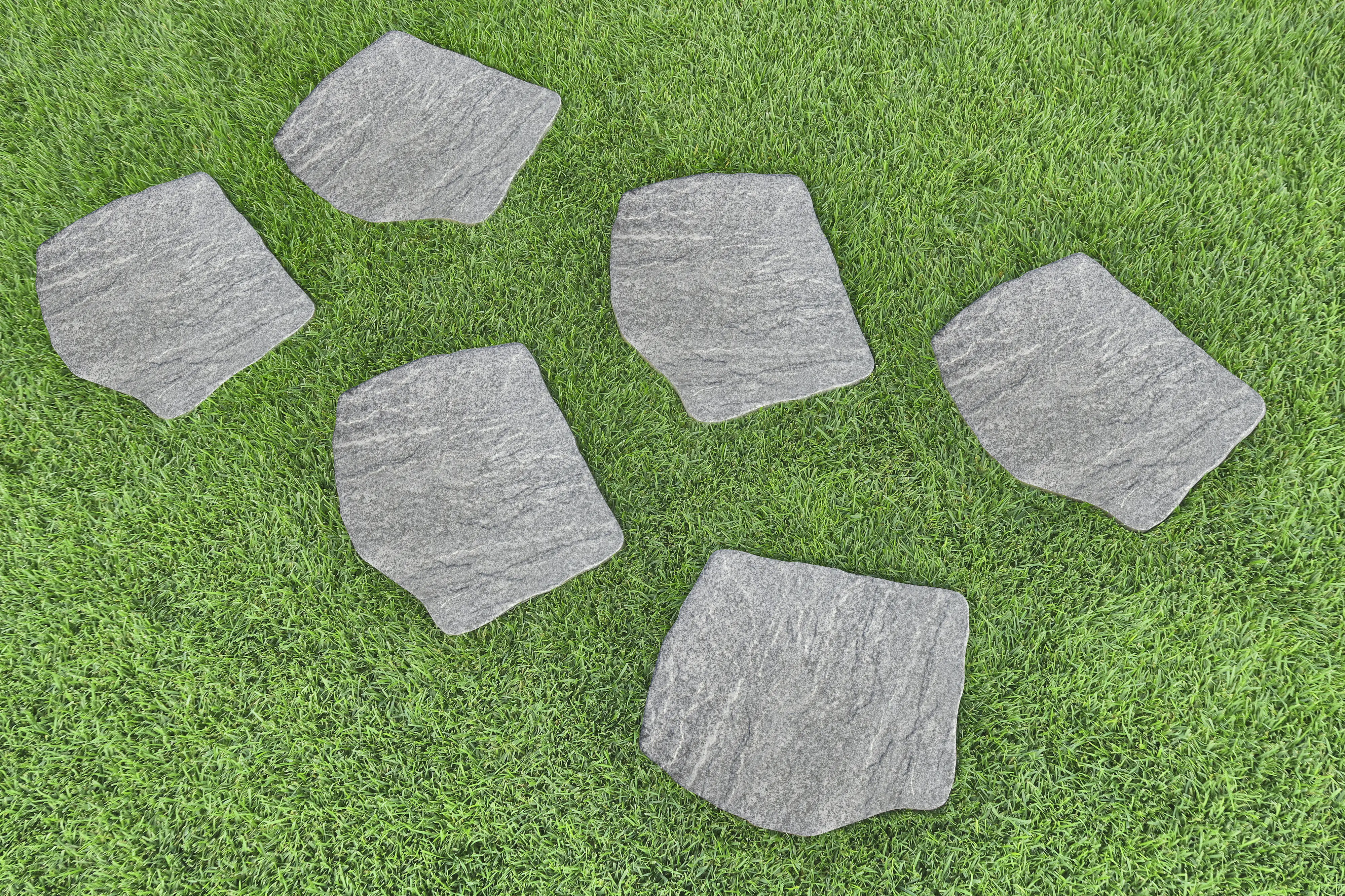 Feinsteinzeug Trittstein Stone Gres 42 x 36 cm grau