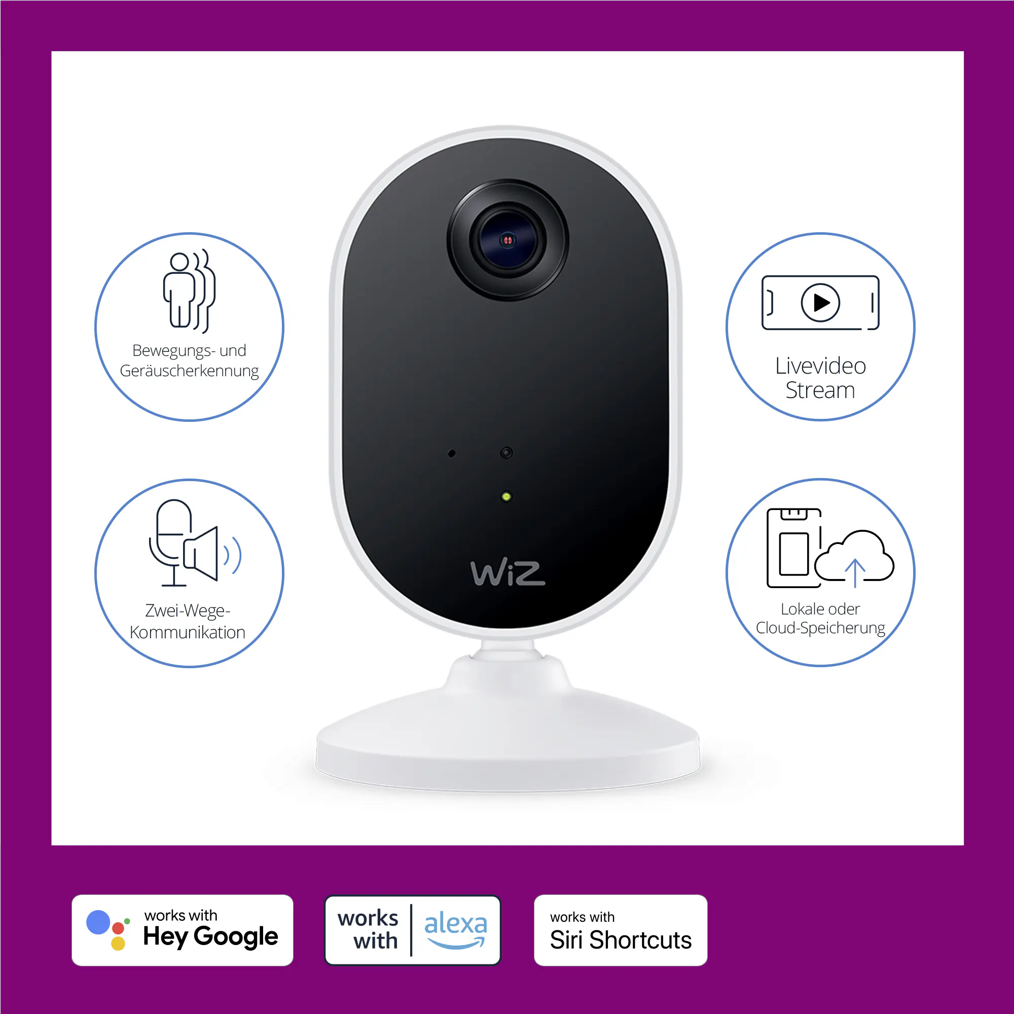 WiZ Sichheits-Kamera für Innen Wifi 1080 P