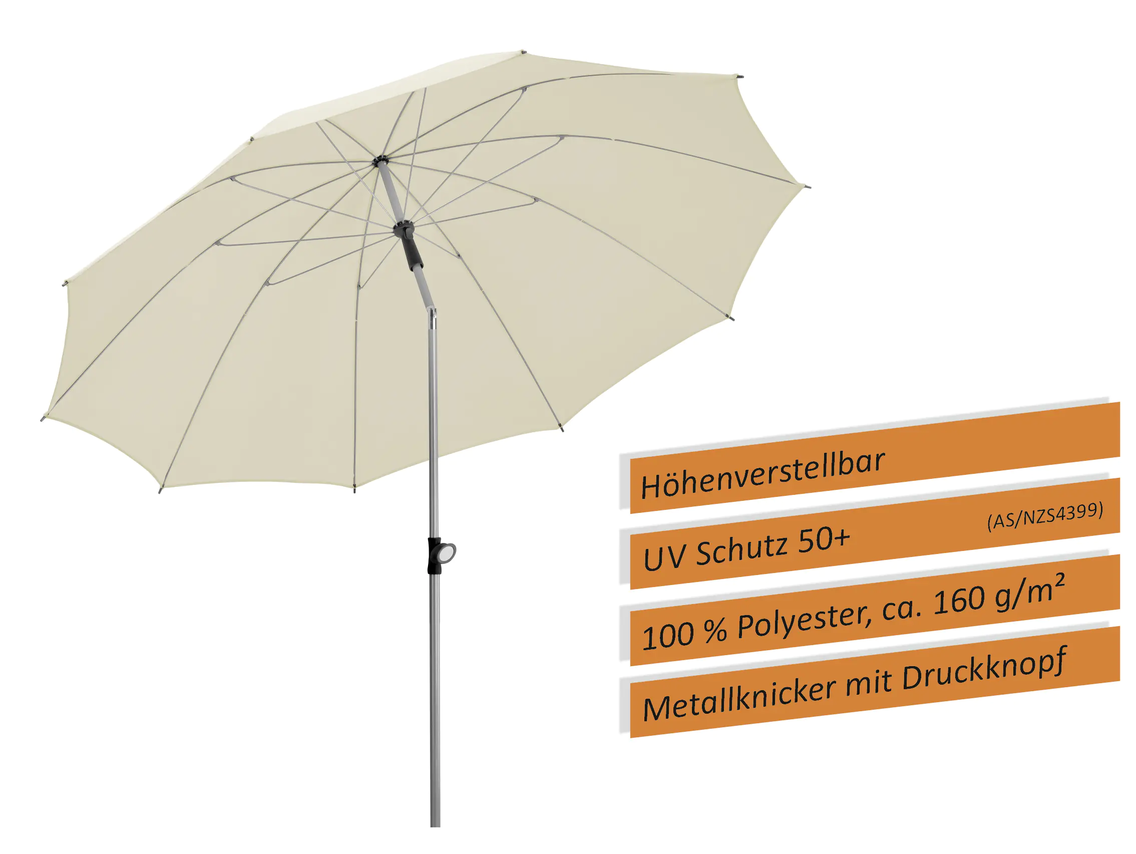 Schneider Sonnenschirm Locarno natur Ø 220 cm