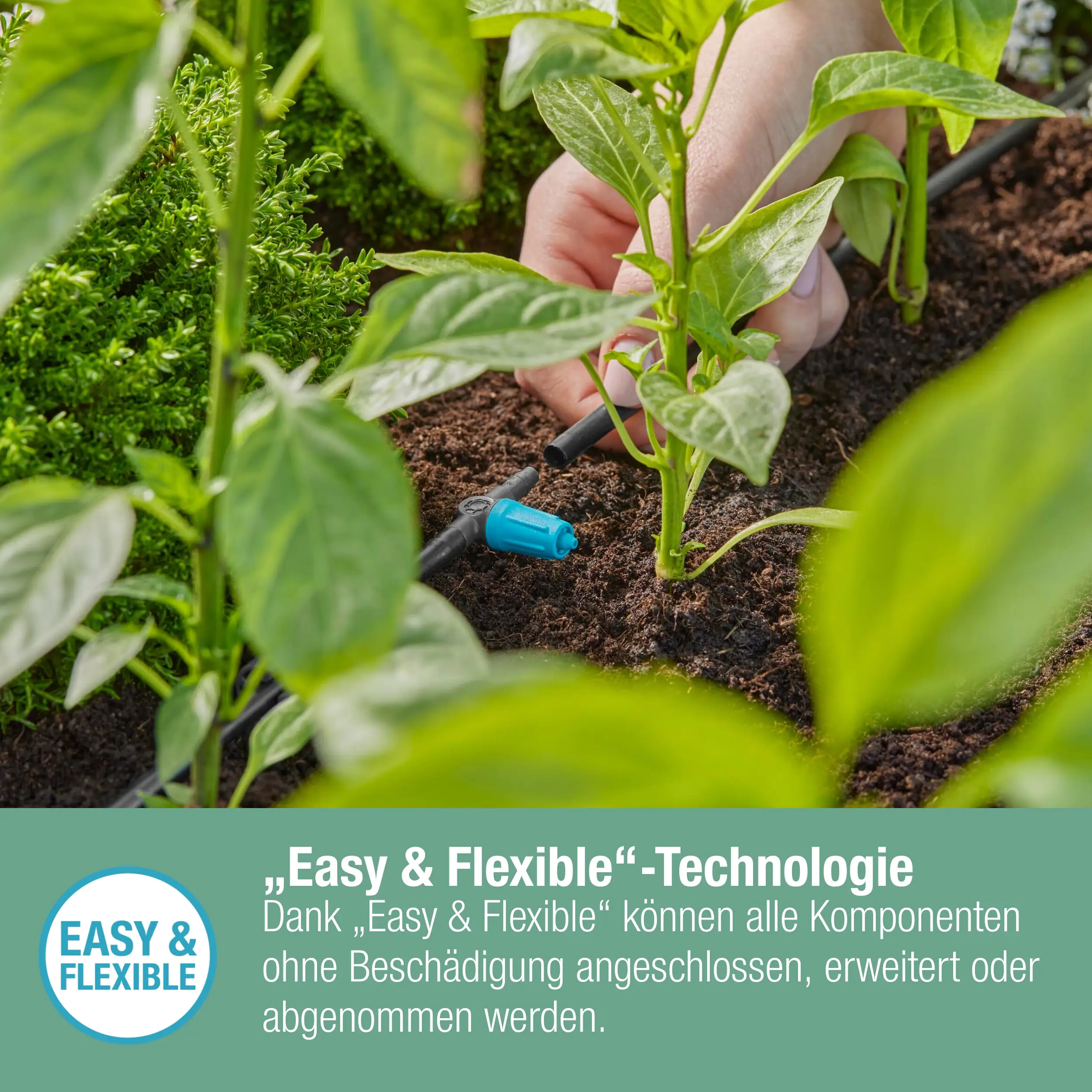 Gardena Reihentropfer, 0-15 l/h regulierbar