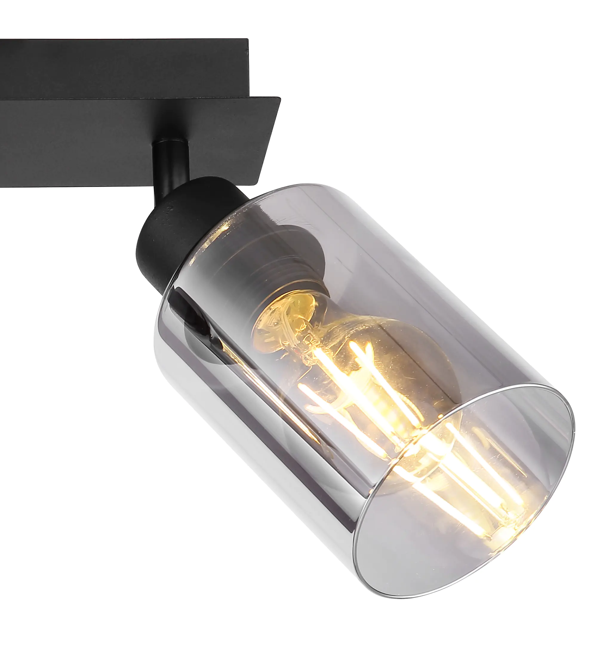 Globo 2er Spot Hadera schwarz 27 x 9 cm 2 dimmbar