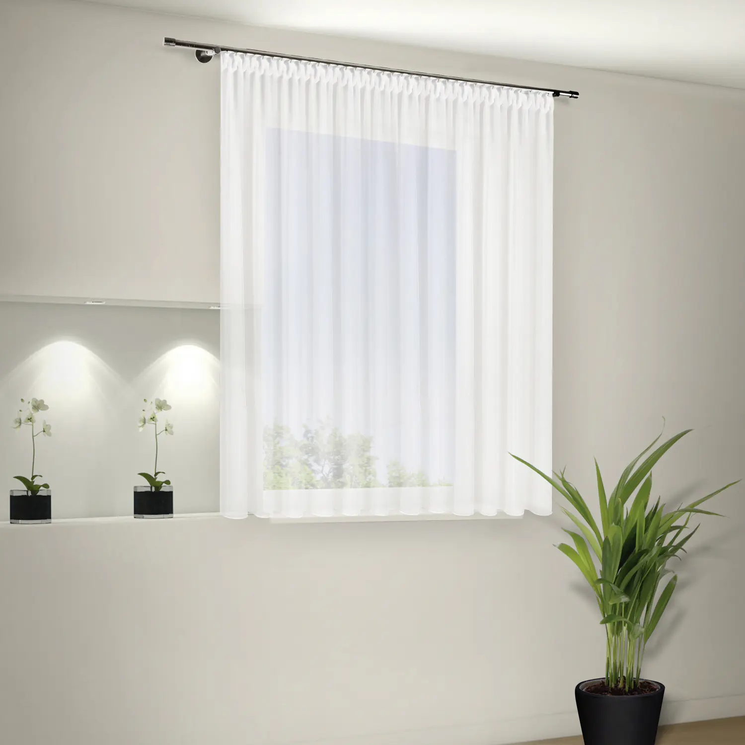 Store Laura weiß, 300 x 175 cm