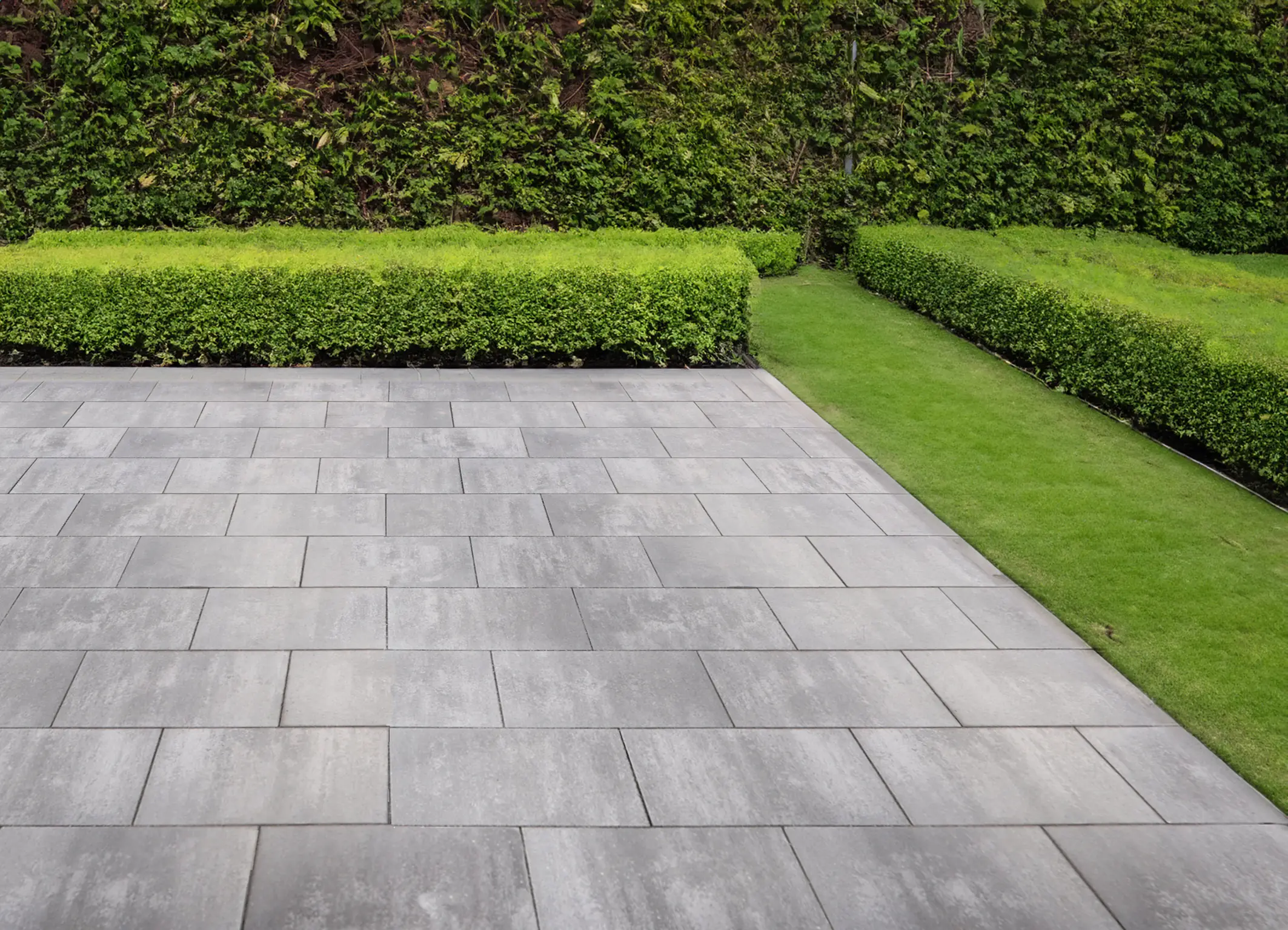 EHL Betonplatte Formo 50 x 25 x 4 cm weiß anthrazit nuanciert