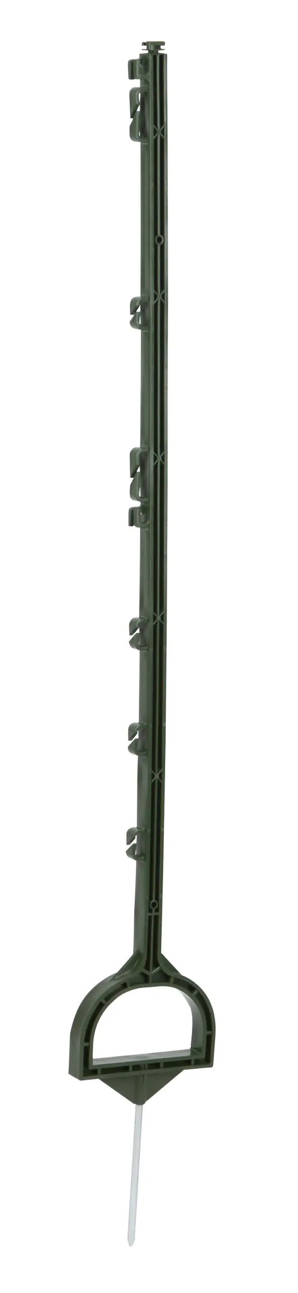 Kerbl Vollkunststoffpfahl mit Steigbügeltritt 114 cm grün 5 Stück