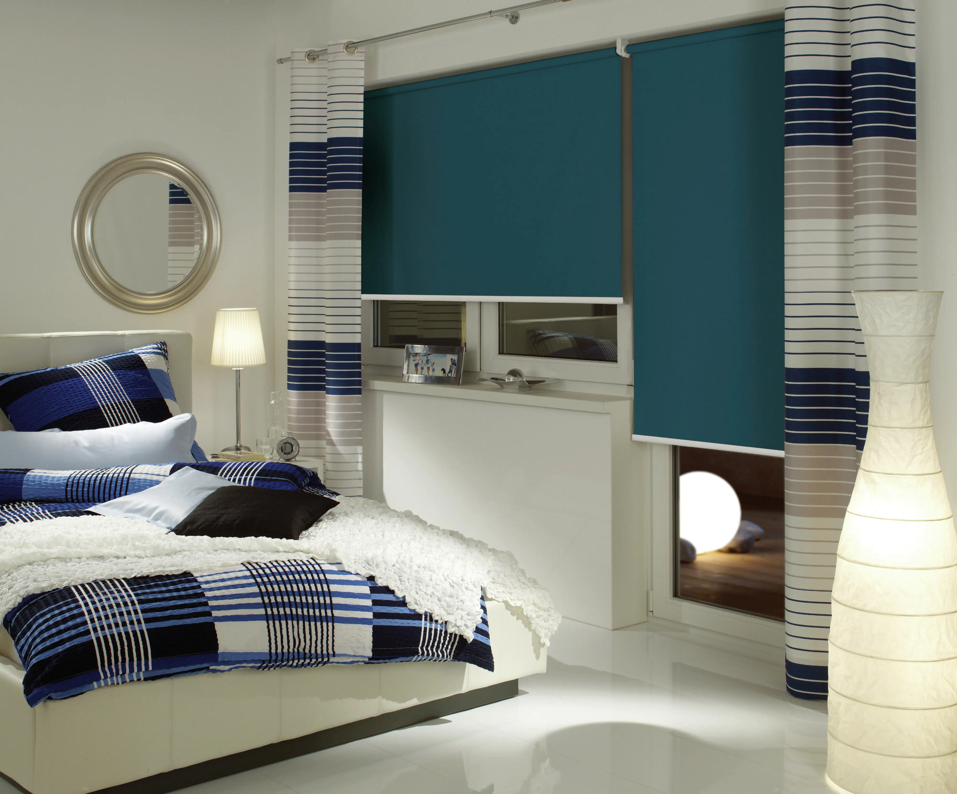 Gardinia Seitenzugrollo Blackout dunkelblau 62 x 180 cm