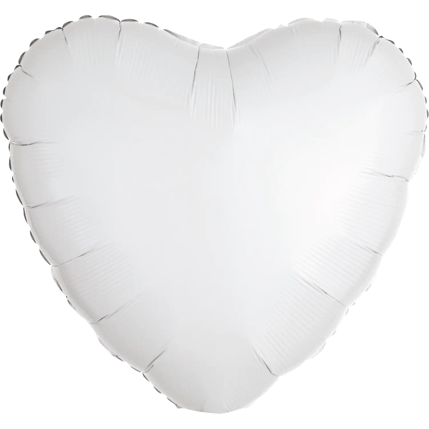 Folienballon  Metallic weiß  Herz 43 cm