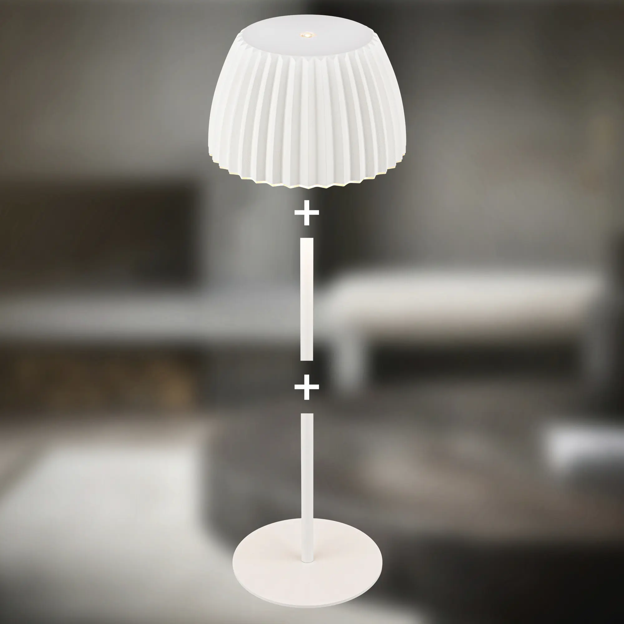 Briloner LED-Tischleuchte Riffle mit Akku weiß dimmbar