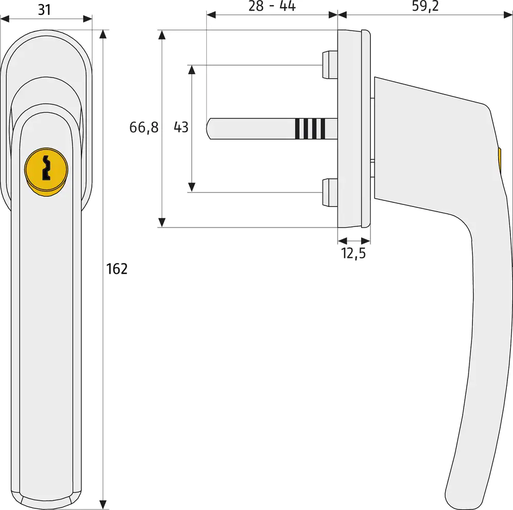 Abus Fenstergriff FG 210 weiß