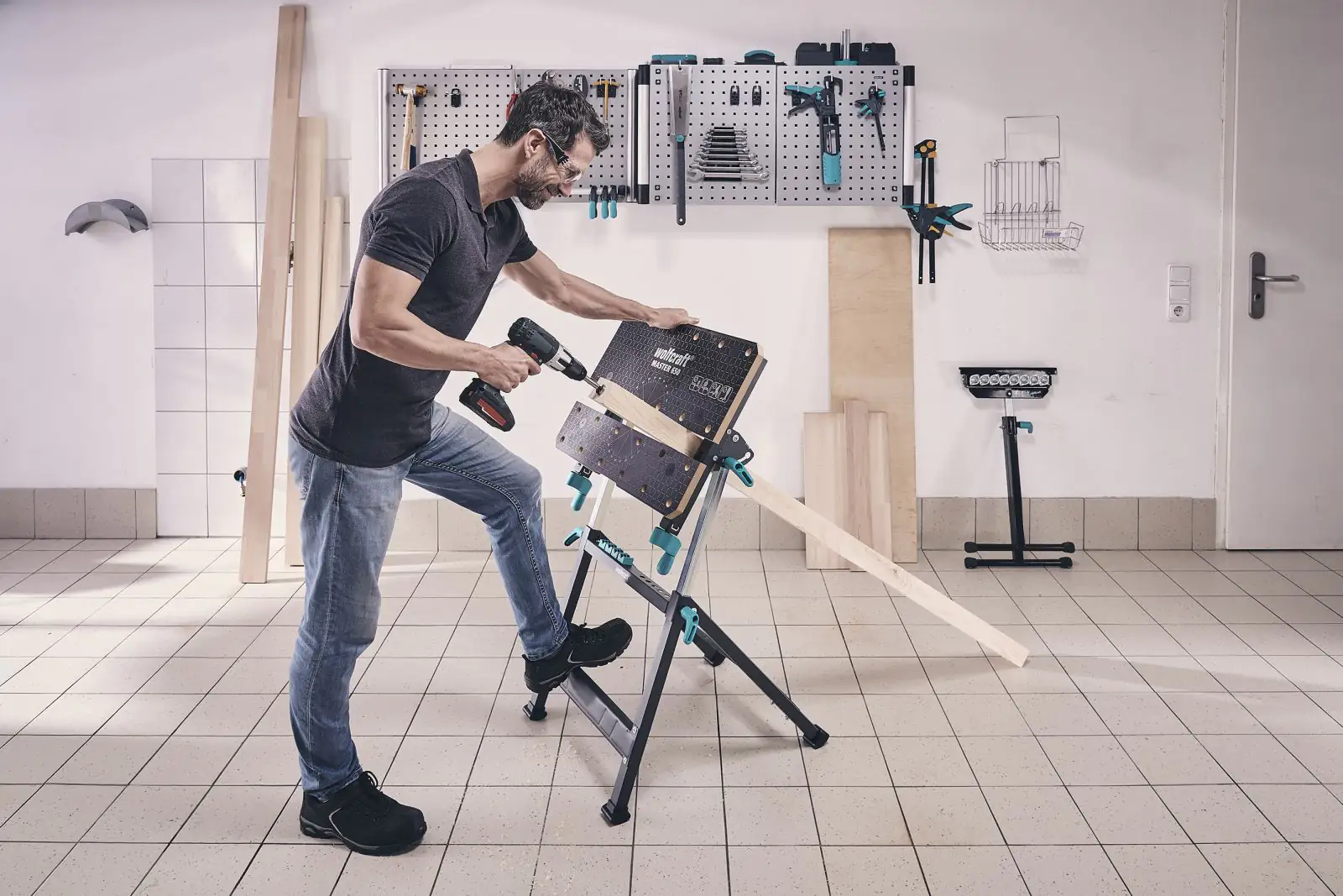Wolfcraft Spanntisch MASTER 650 ERGO stufenlos höhenverstellbar