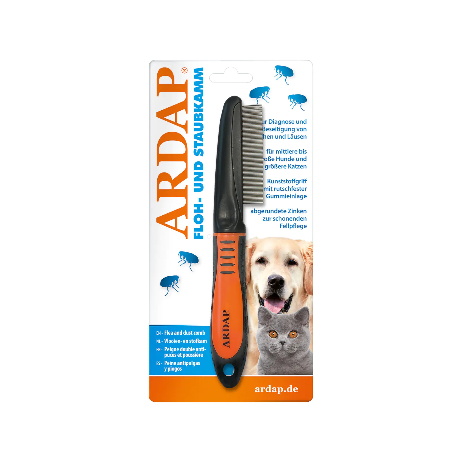 ARDAP Floh- und Staubkamm für Tiere