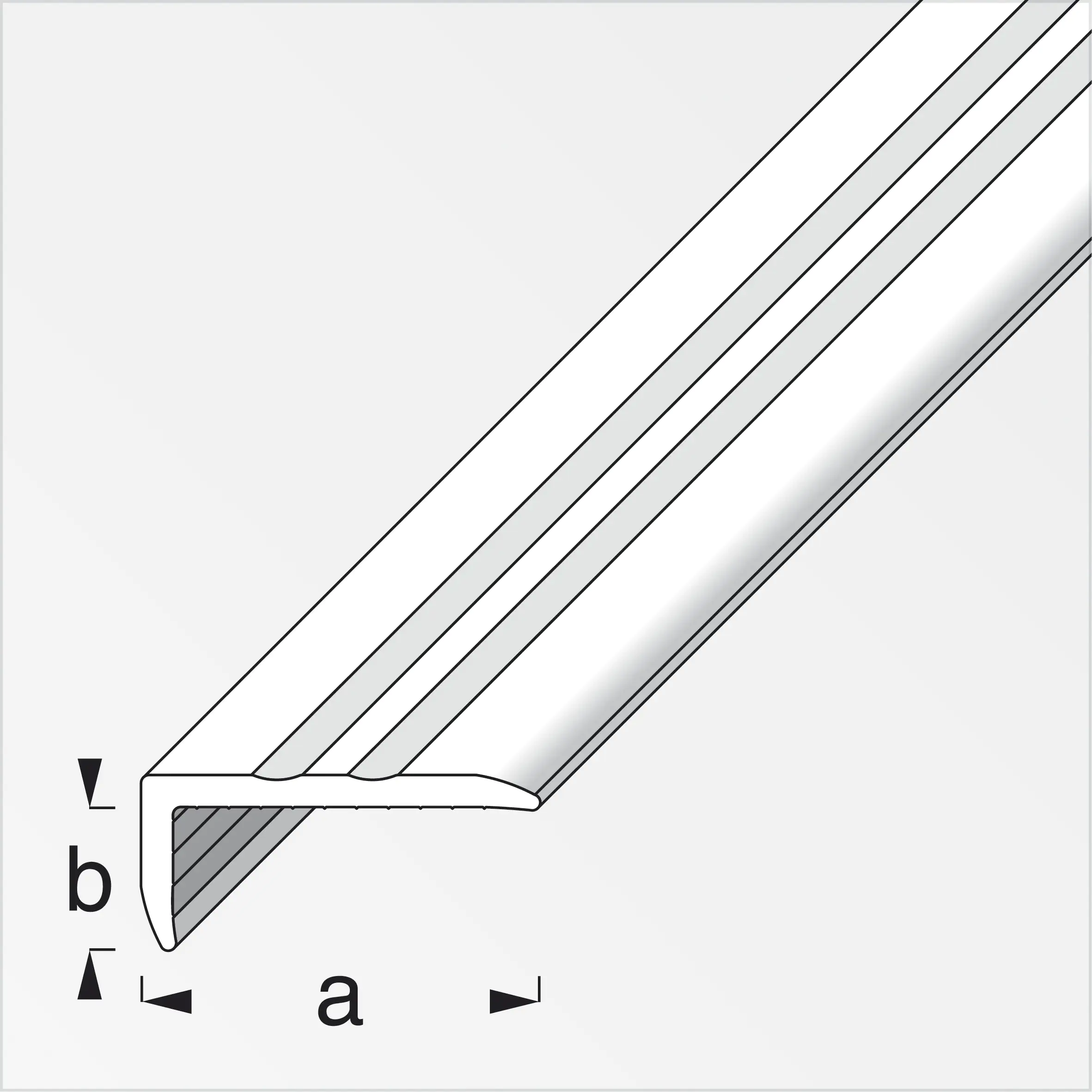 alfer Abschlussprofil 1 m, 25 x 10 mm PVC (Kunststoff) glatt braunbeige