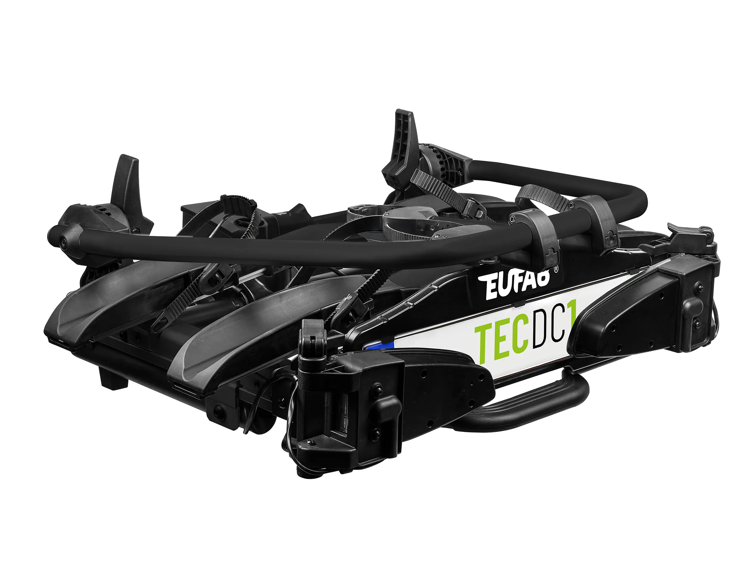 EUFAB Fahrradträger TECDC1+ LED für 2 Fahrräder und große Heckklappen komplett vormontiert