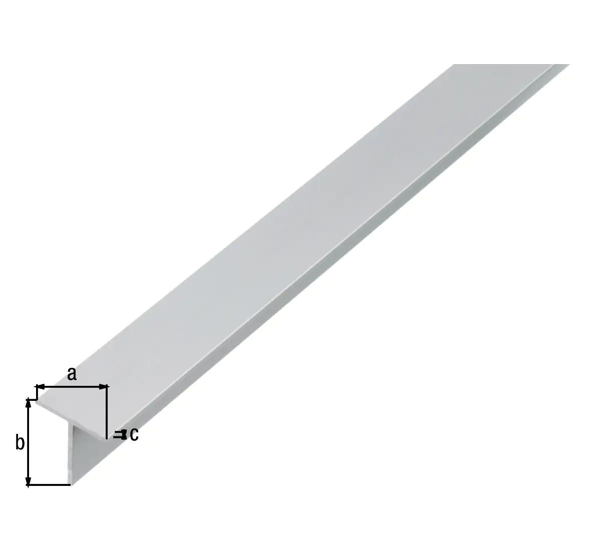 Alberts T-Profil Aluminium weiß 25 x 25 x 2 mm x 2,6 m