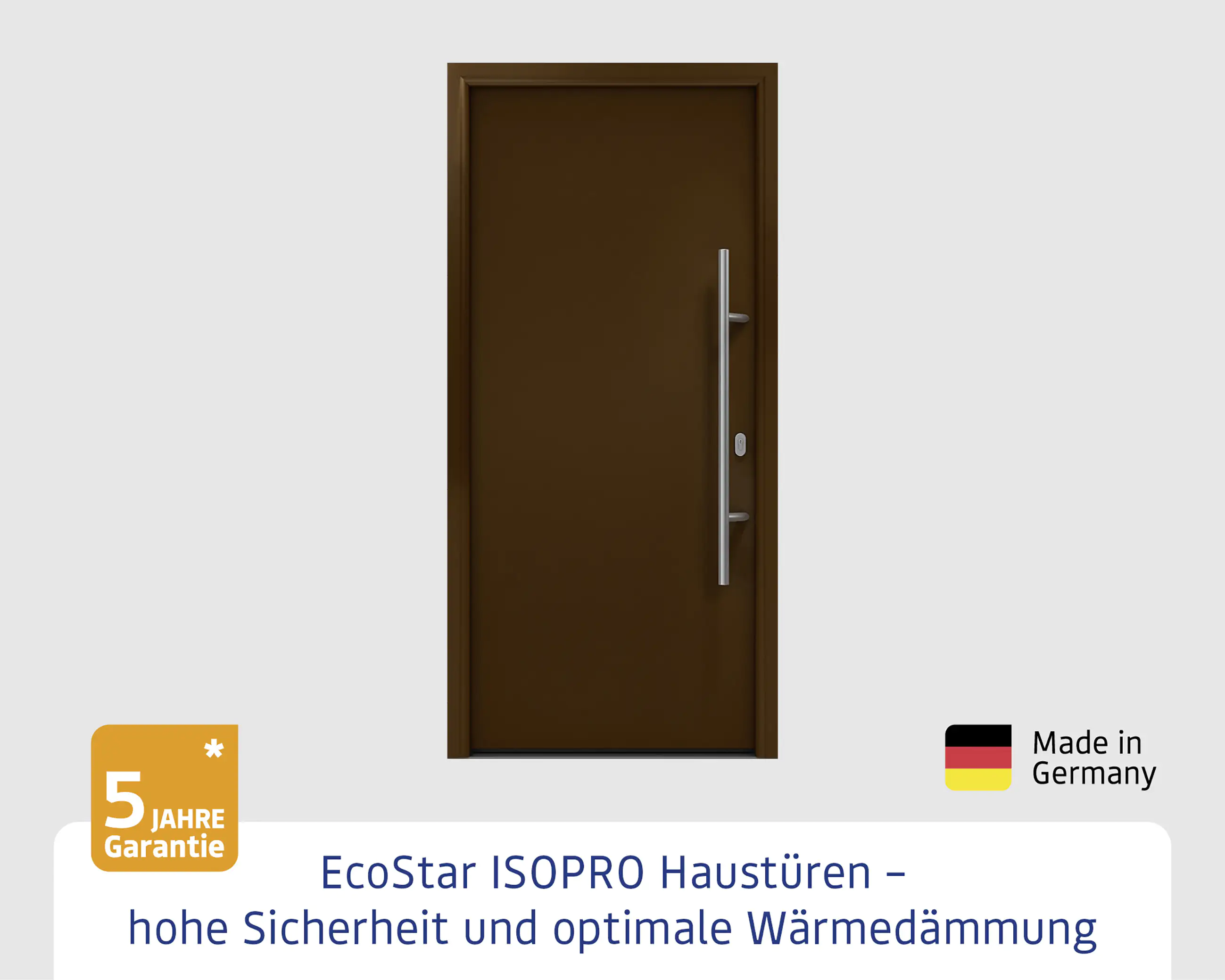 EcoStar Haustür ISOPRO IP 010 terrabraun 110 x 210 cm
