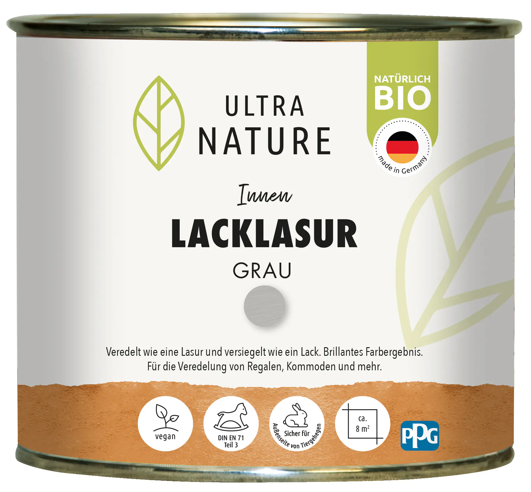 Ultra Nature Lacklasur 375 ml grau