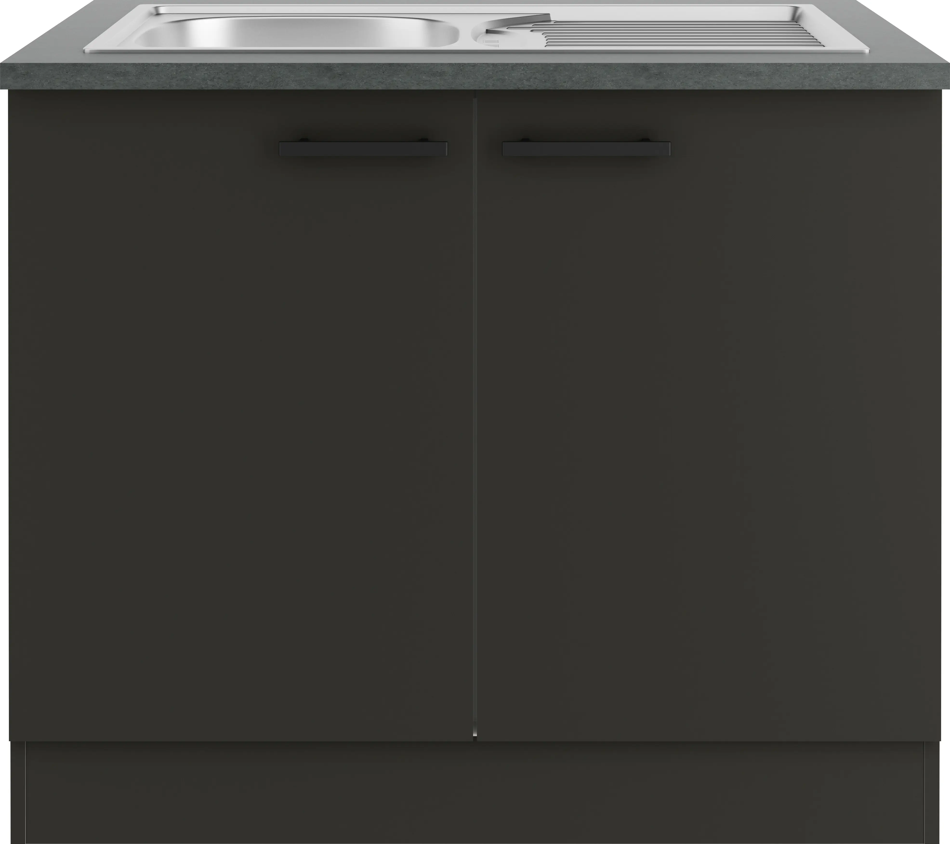 Optifit Spülenunterschrank Madrid 420 anthrazit matt 100 cm