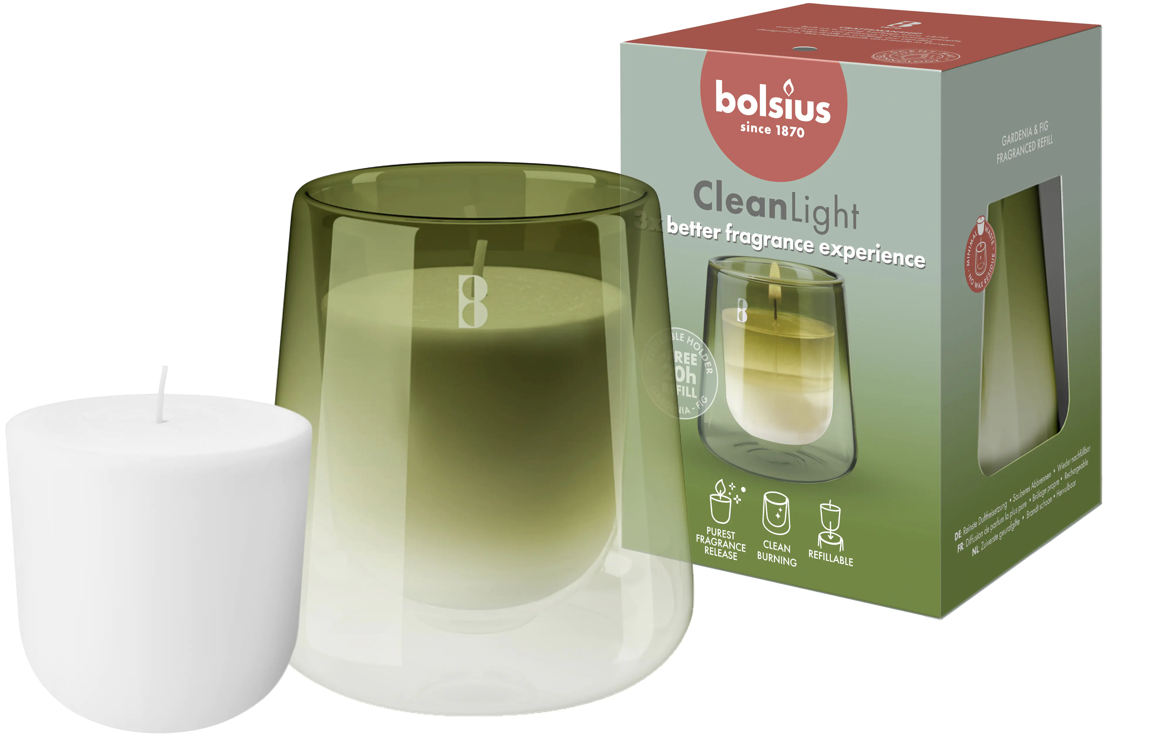 Bolsius Cleanlight Starterkit Gardenia & Feige