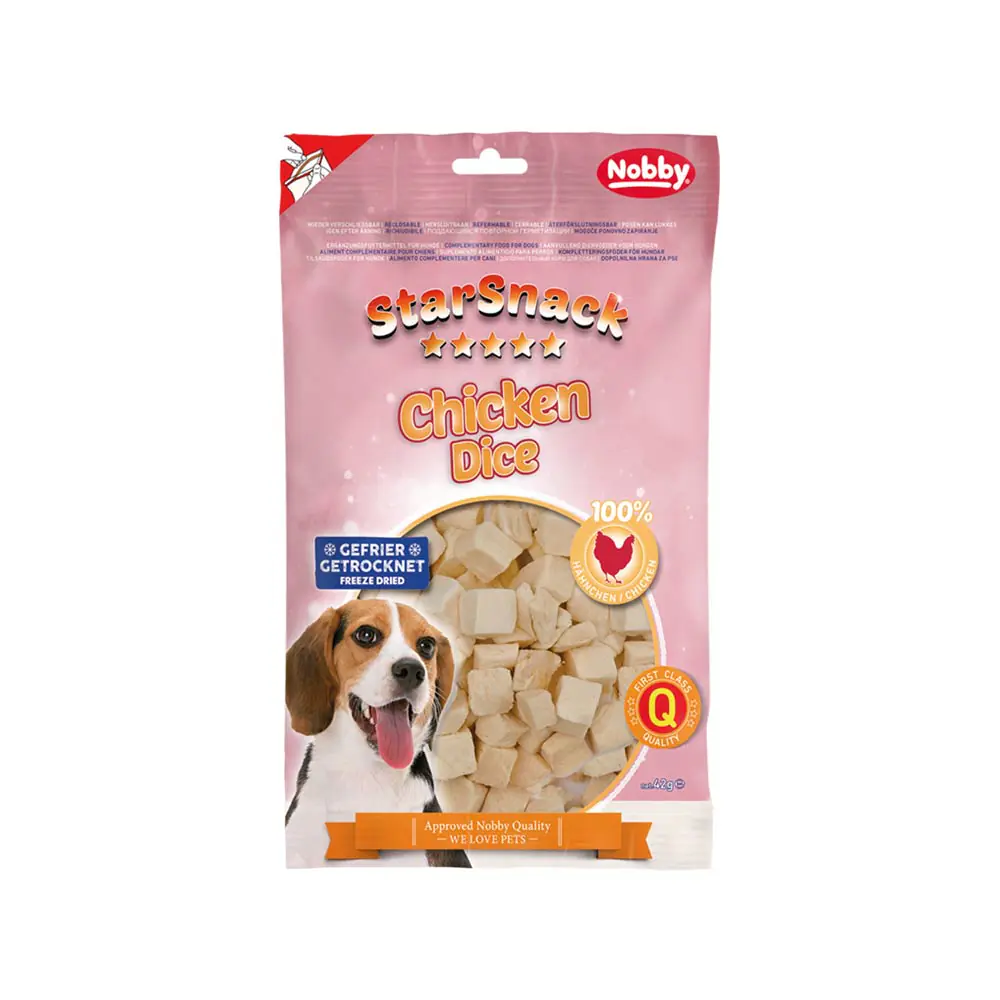 Nobby StarSnack Hundeleckerli Chicken Dice gefriergetrocknet 42 g