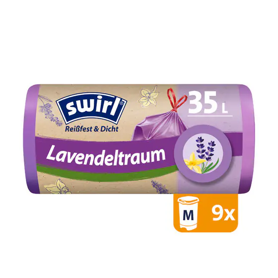 Swirl® Duft-Müllbeutel Vanille-Lavendel 35 L Reißfest & Dicht
