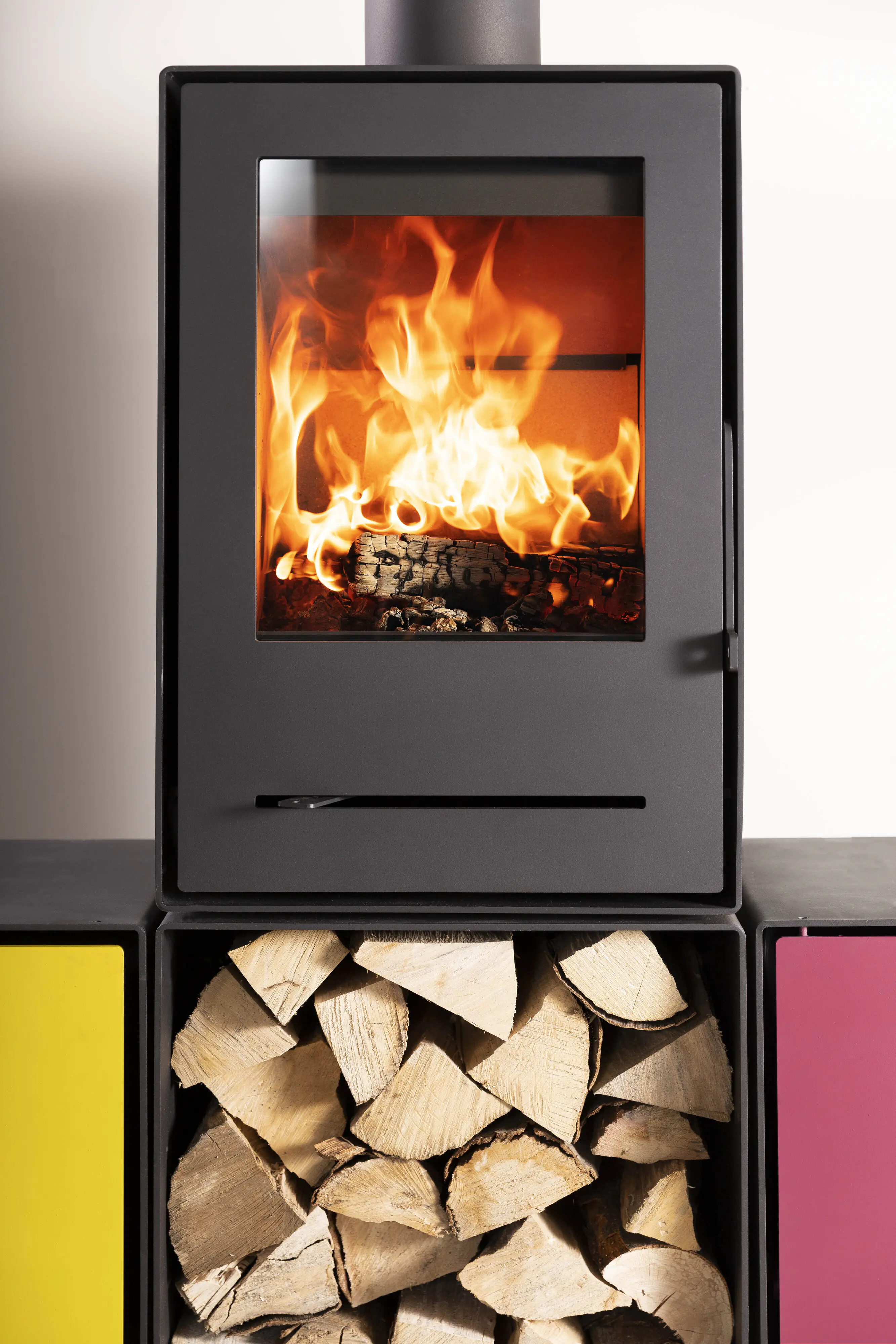 FireFix Quadratische Kombinationsbox zu Kaminofen Nele 44,2 x 35,5 cm schwarz