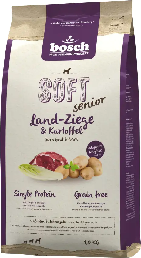 Bosch Hundetrockenfutter Senior Soft 1 kg Ziege & Kartoffel