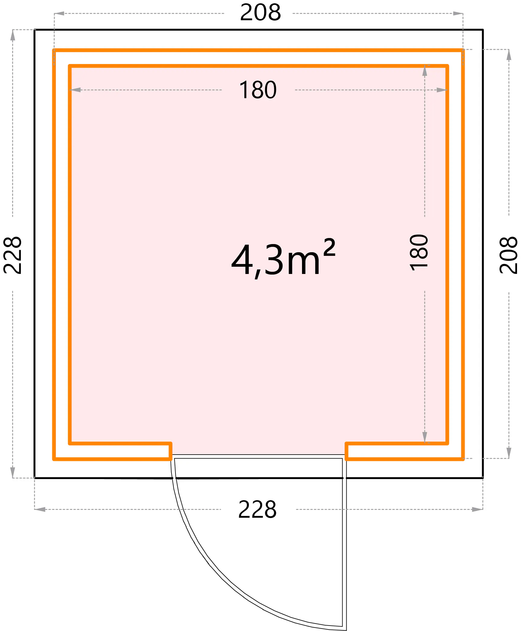 Telluria Gerätehaus Classico 2121 weiß 208 x 208 cm