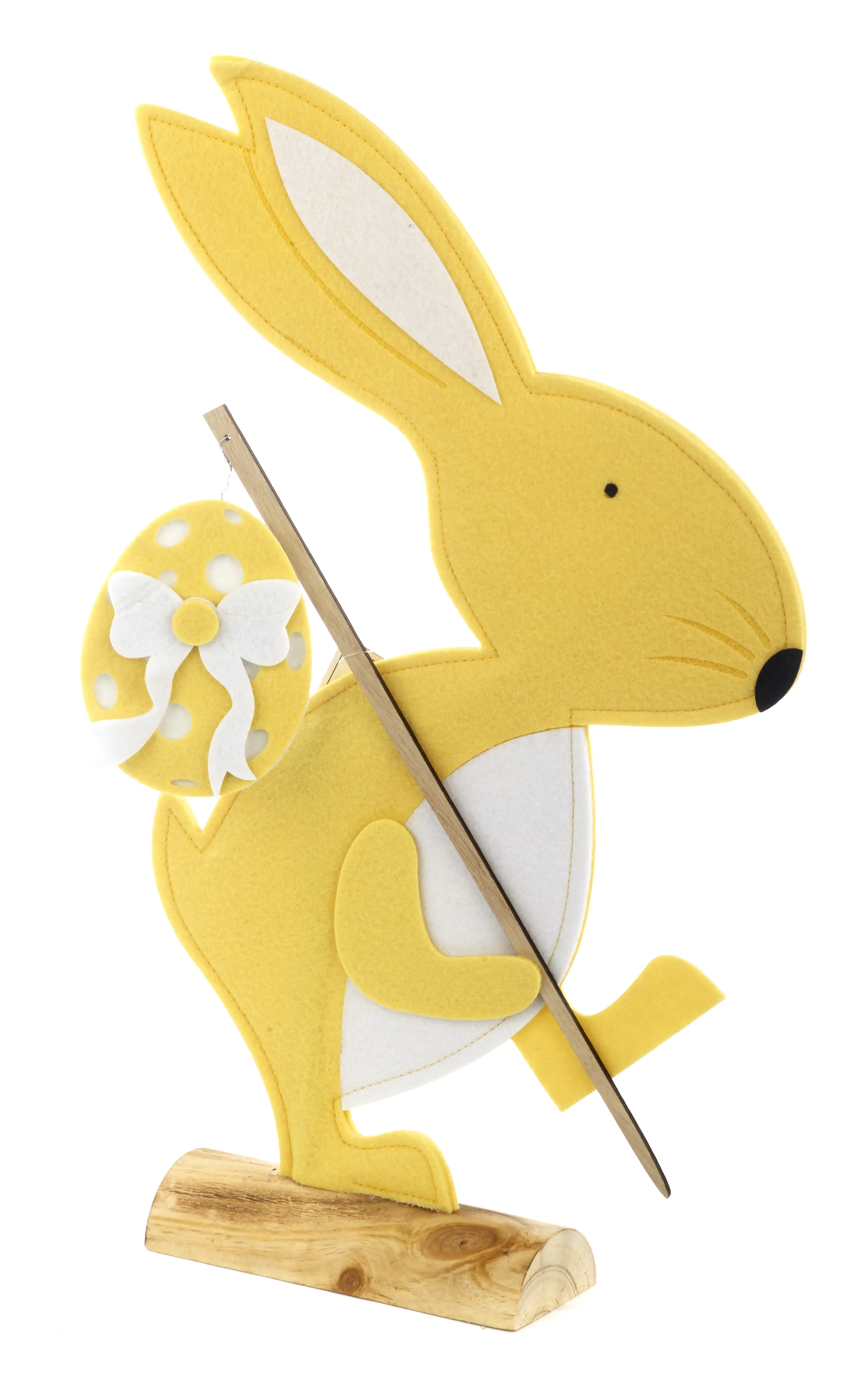 TrendLine Deko Osterhase Filz 51 x 28 cm gelb 