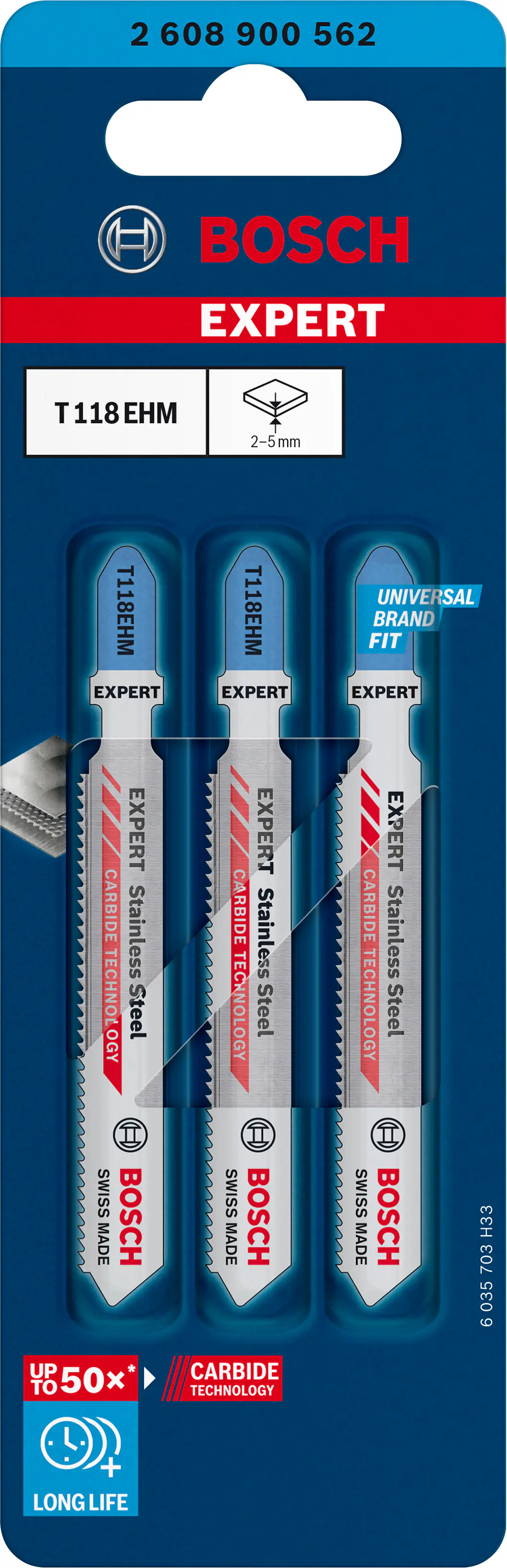 Bosch Expert Stichsägeblätter Stainless Steel T 118 EHM 3 Stück
