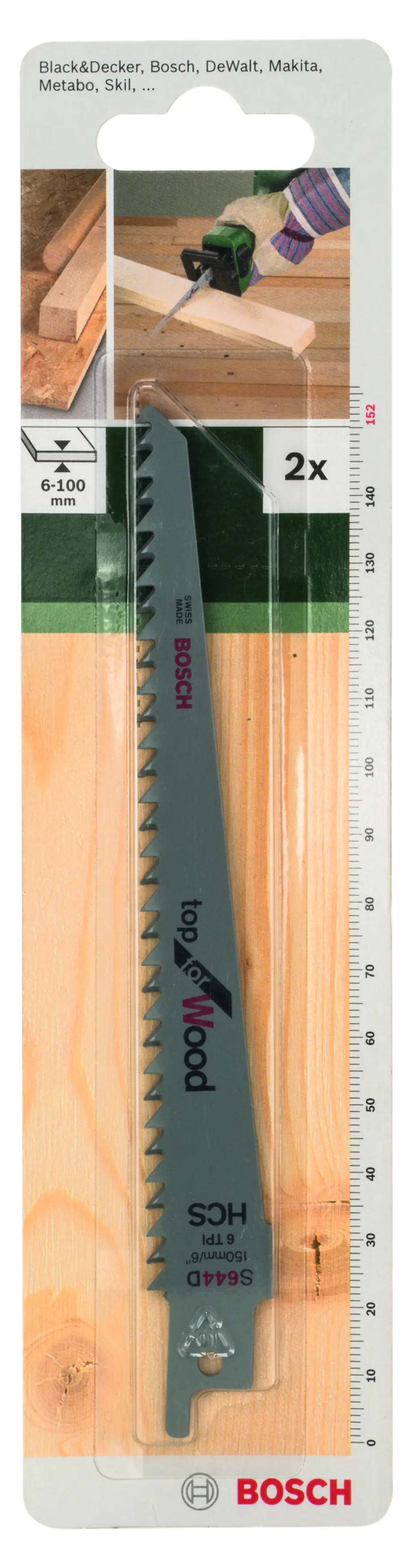 Bosch HCS Säbelsägeblatt S 644 DTop for Wood 2 Stück