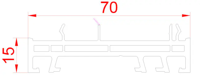 Meeth Verbreiterungsprofil 15 mm Länge 2,2 m weiß