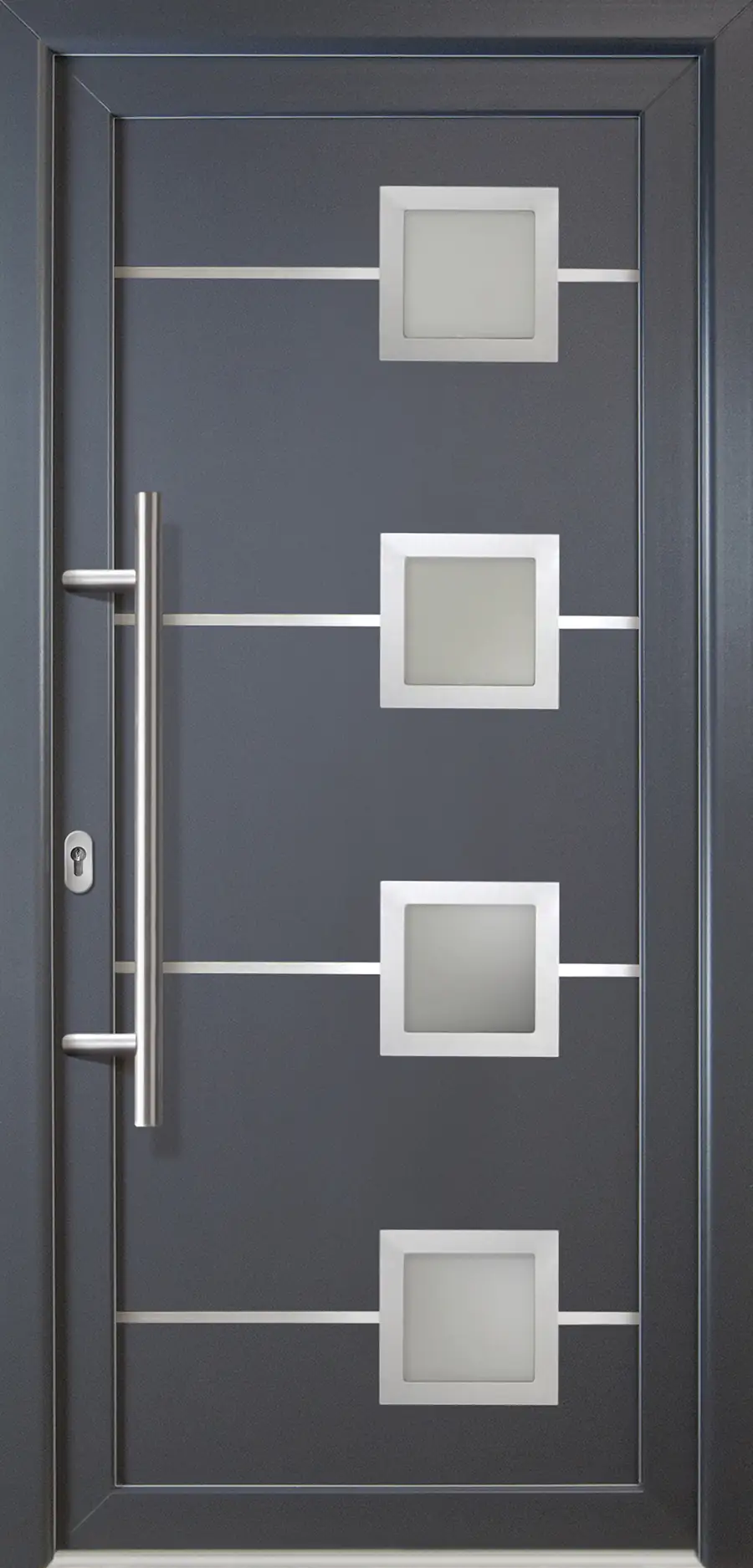 Meeth Haustür Signum Aluminium Modell 88 88 x 200 cm, DIN links, titan