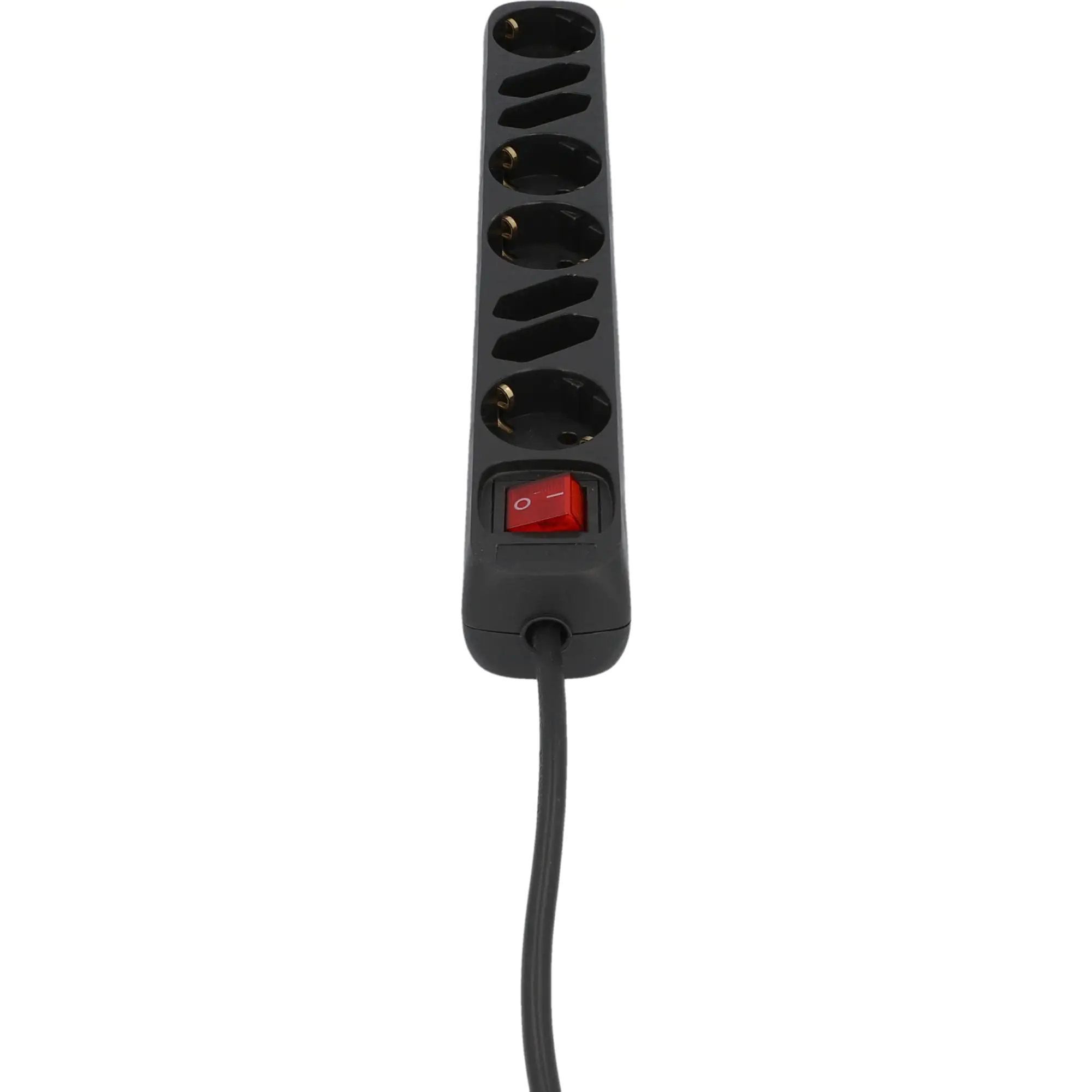 Unitec Steckdosenleiste 4+4-fach 1,4m mit Schalter, schwarz