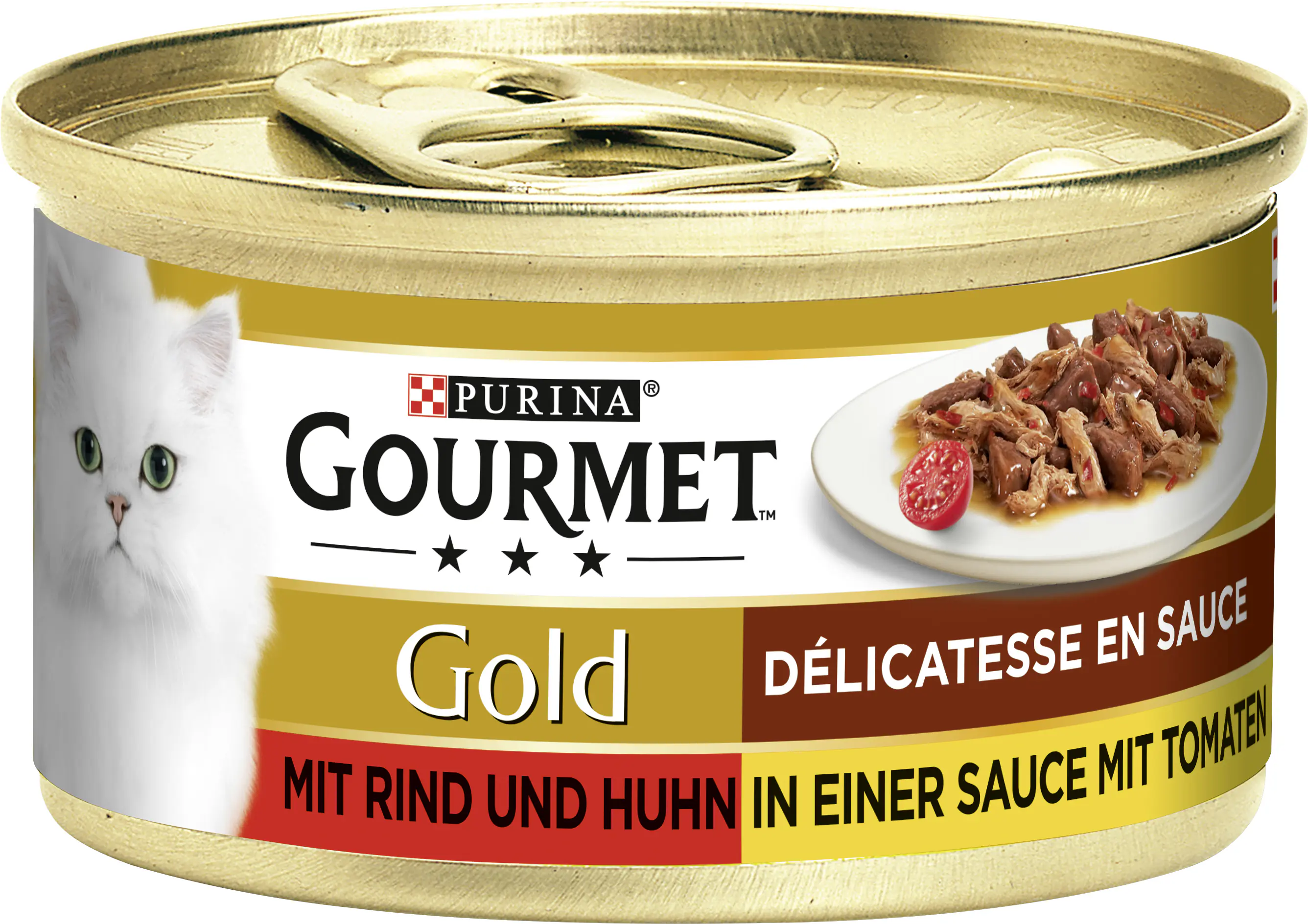Gourmet Gold Délicatesse en Sauce Rind und Huhn in Tomatensauce 85 g