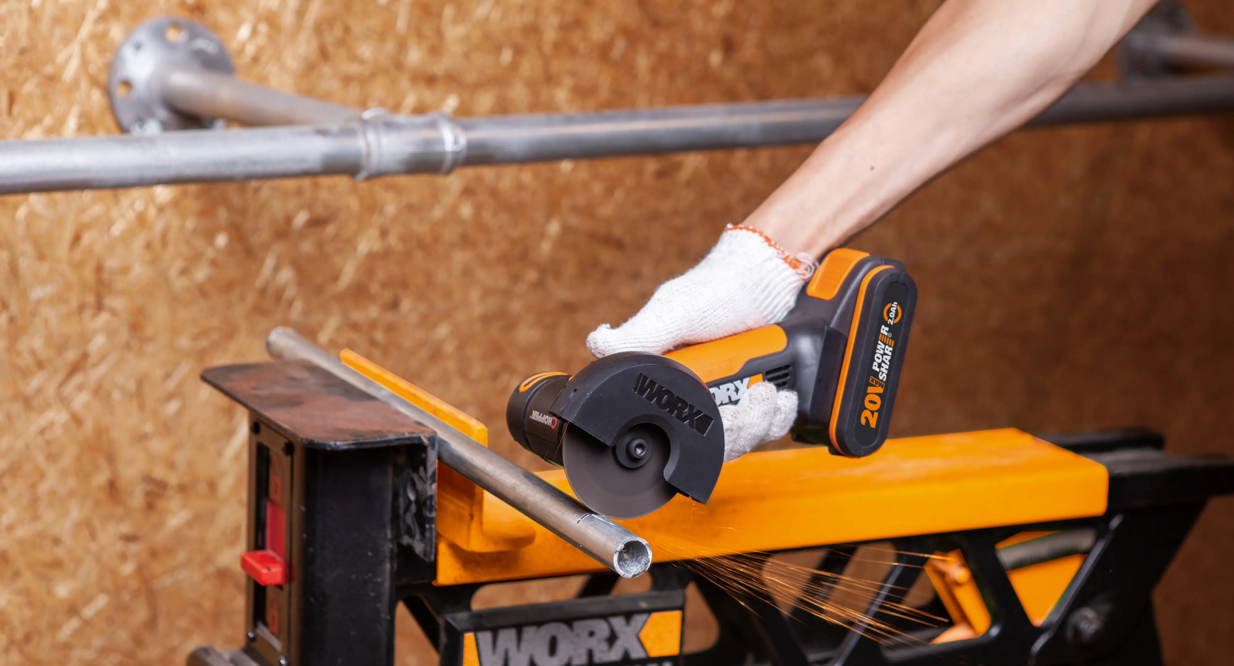 Worx Mini Akku-Winkelschleifer Chopper WX801 20 V inkl. Akku 2 Ah & Ladegerät