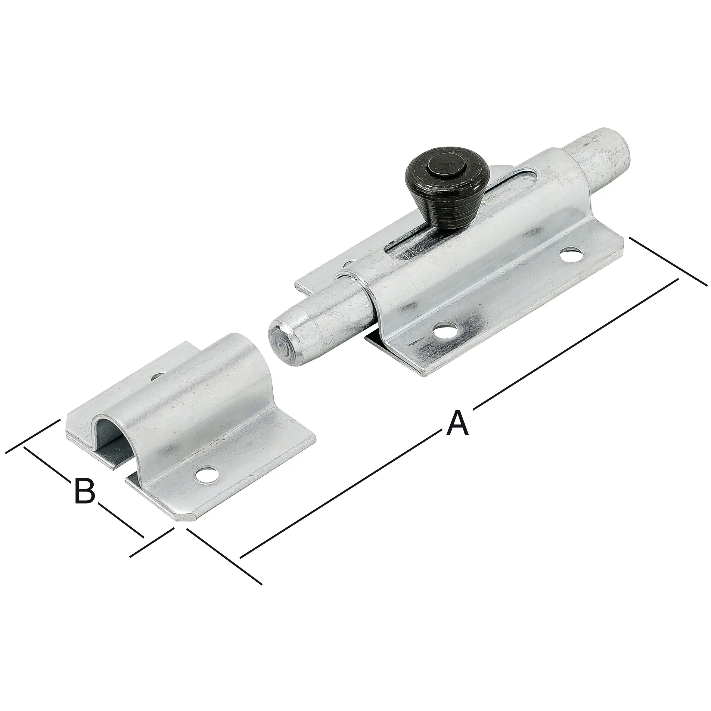 Vormann Bolzen-Knopfriegel verzinkt 120 x 36 mm