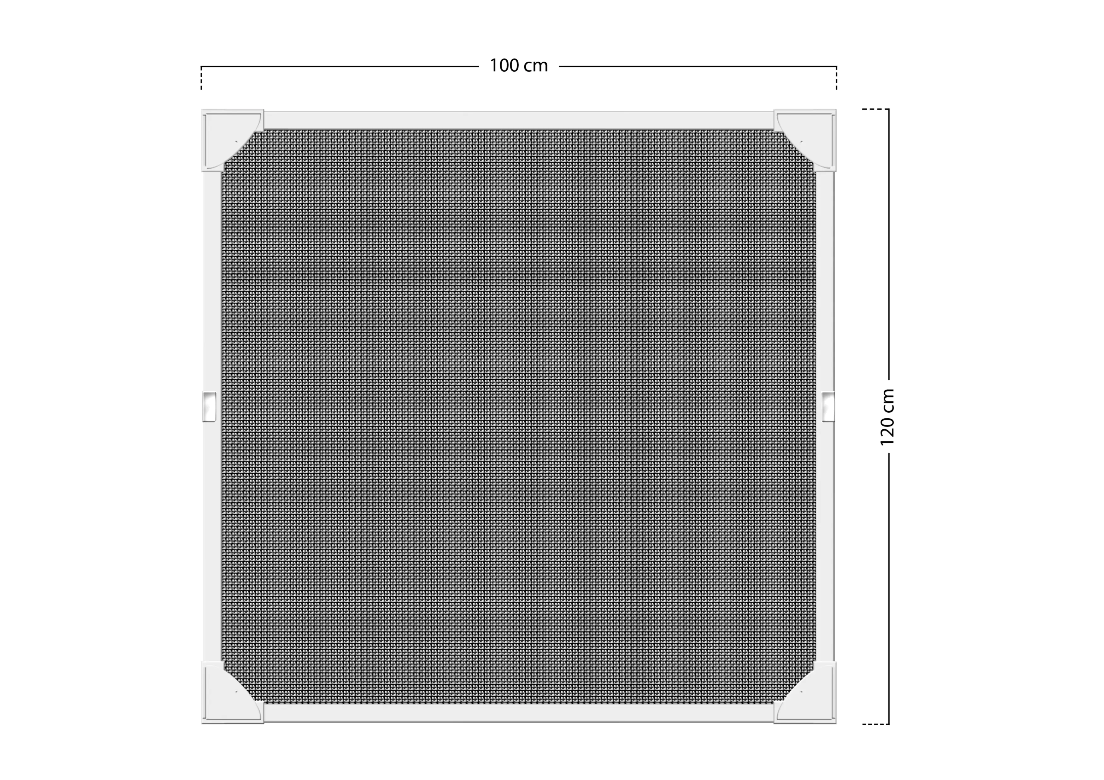 Schellenberg Pollenschutz Magnetrahmen 100 x 120 cm anthrazit/weiß