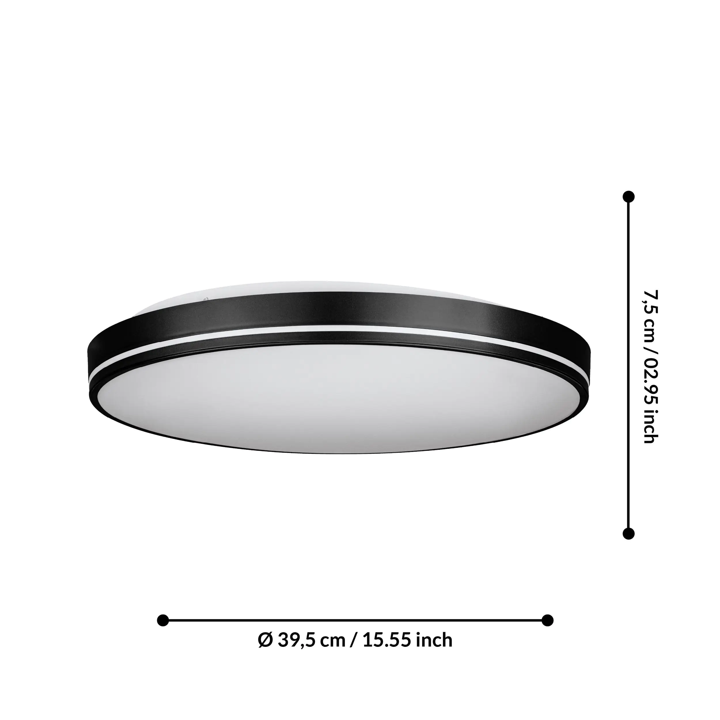 Eglo LED Deckenleuchte Orotava schwarz Ø 39,5 cm