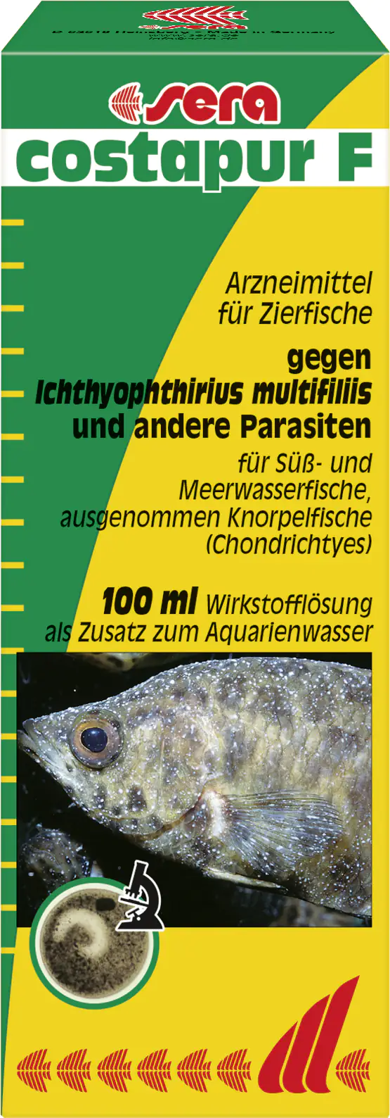 Sera Arzneimittel für Aquariumfische costapur F gegen Parasiten 100 ml
