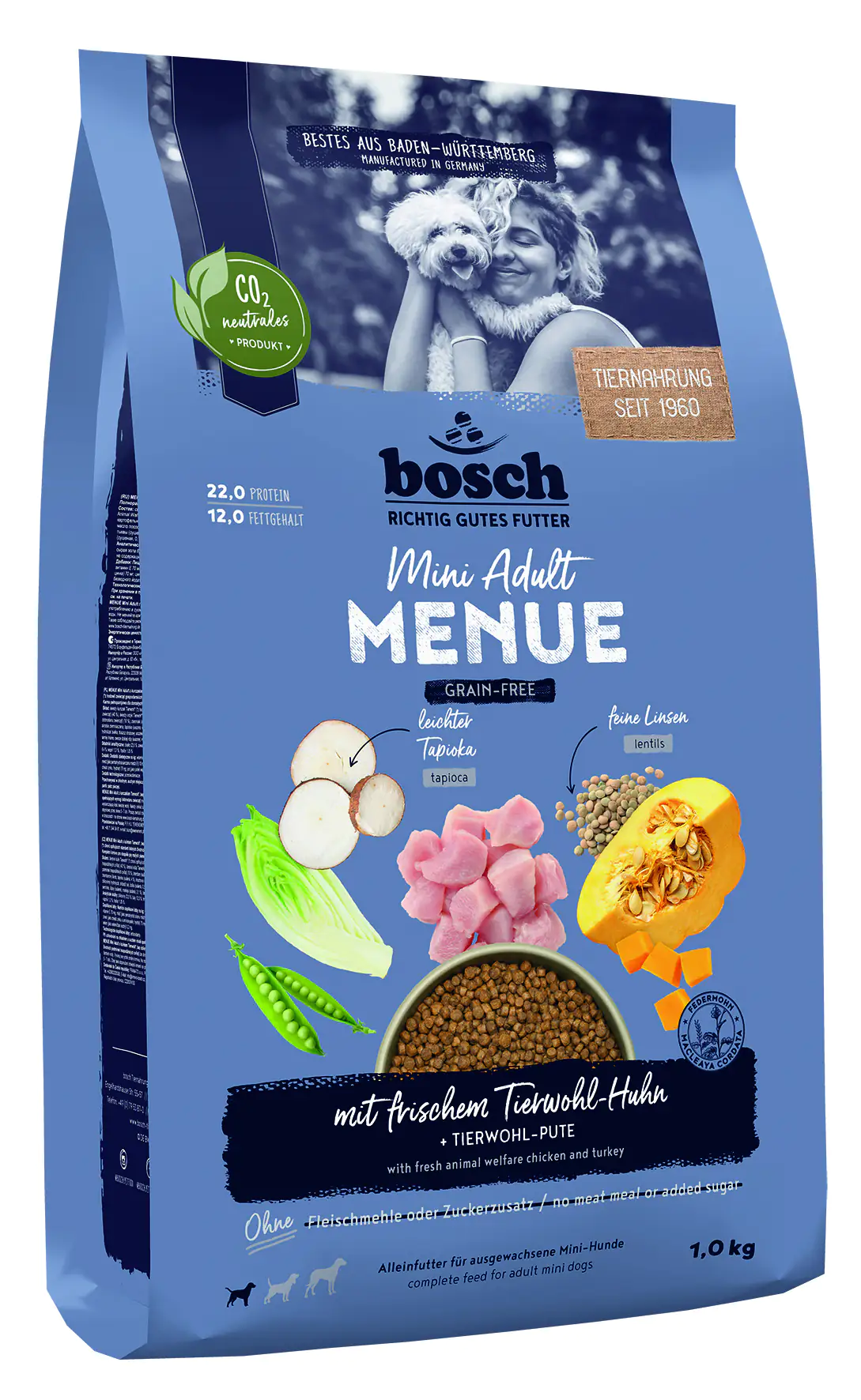 Bosch Hundetrockenfutter Adult Menue 1 kg Huhn 