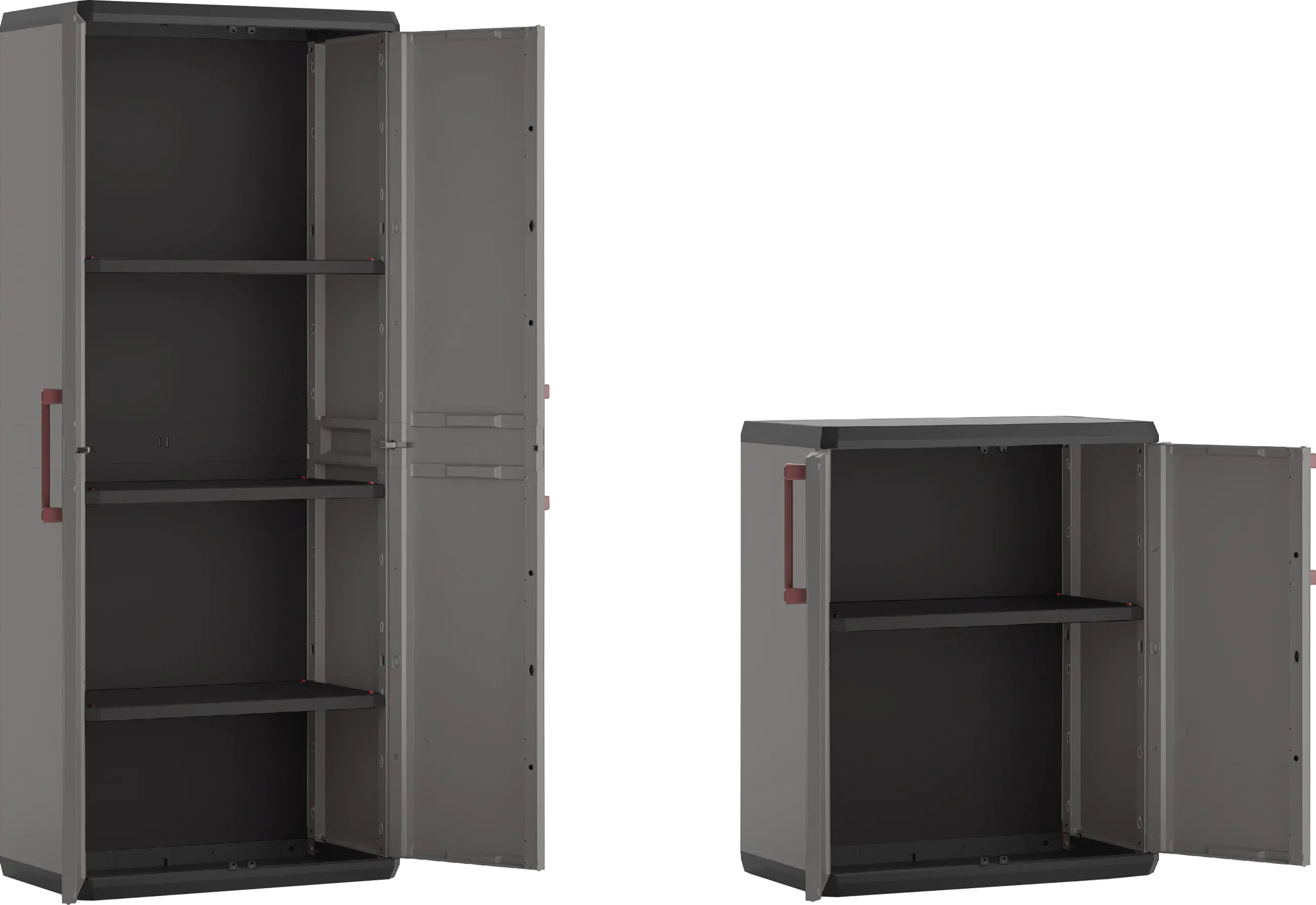 Keter Kunststoffschrank Quadra 166 x 68 x 39 und 83 x 68 x 39 cm