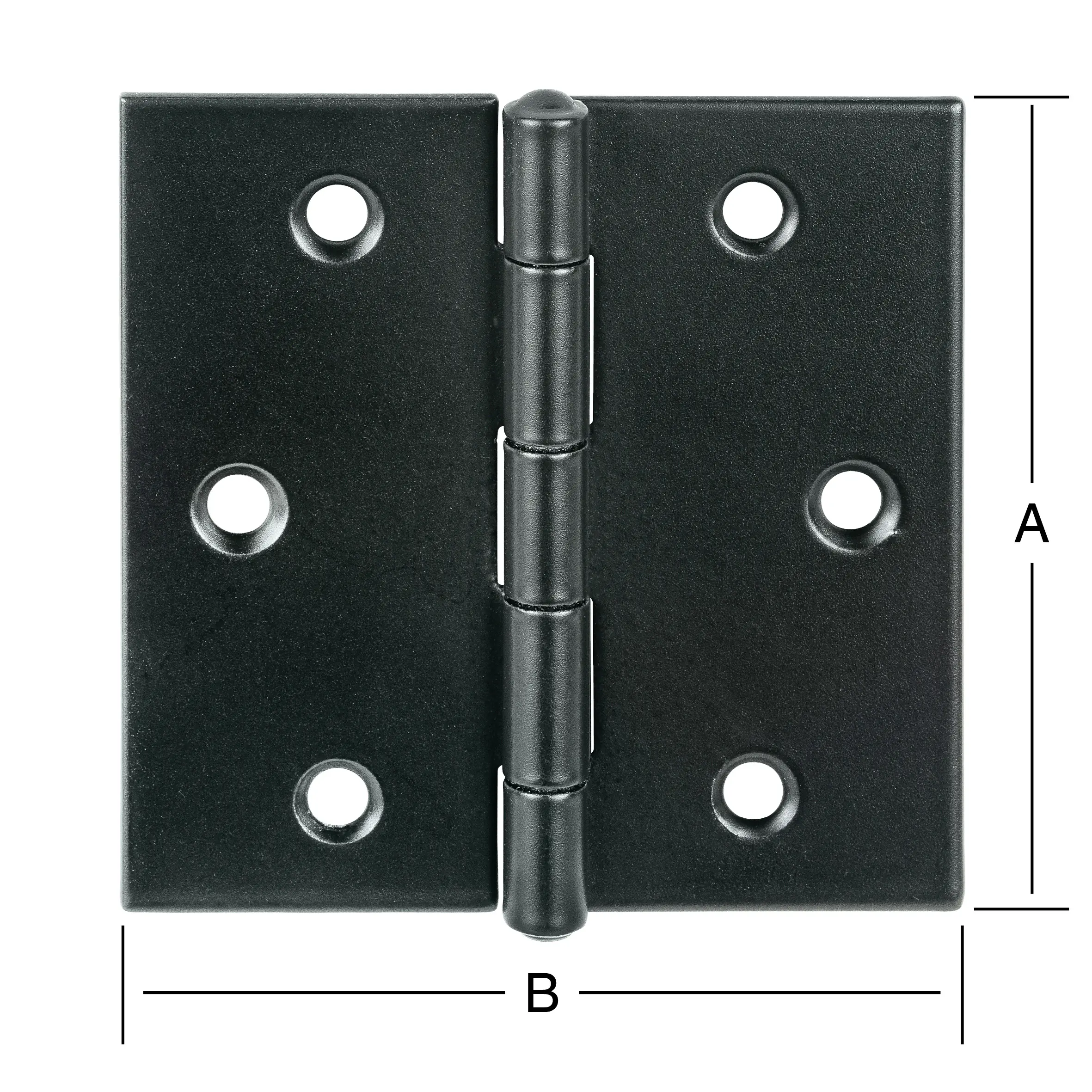 Vormann Scharnier Stahl 8 x 8 cm schwarz 