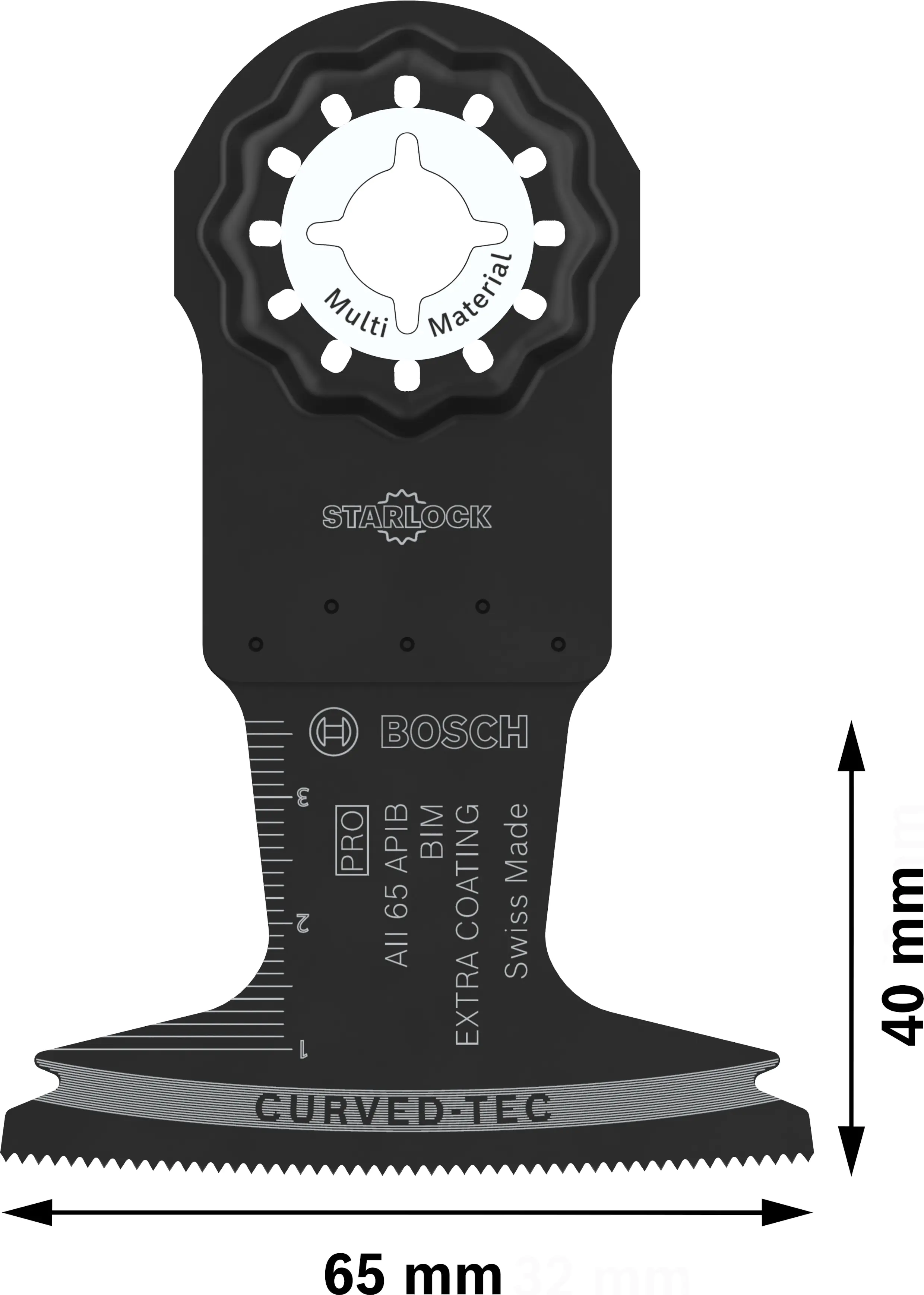 Bosch PRO AII 65 APIB Sägeblatt für Multifunktionswerkzeuge 65 x 40 mm