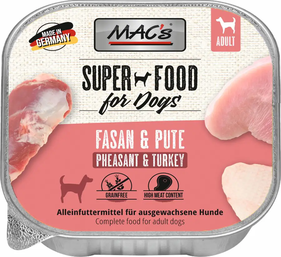 Macs Dog Hundenassfutter Adult getreidefrei 150 g Fasan & Pute