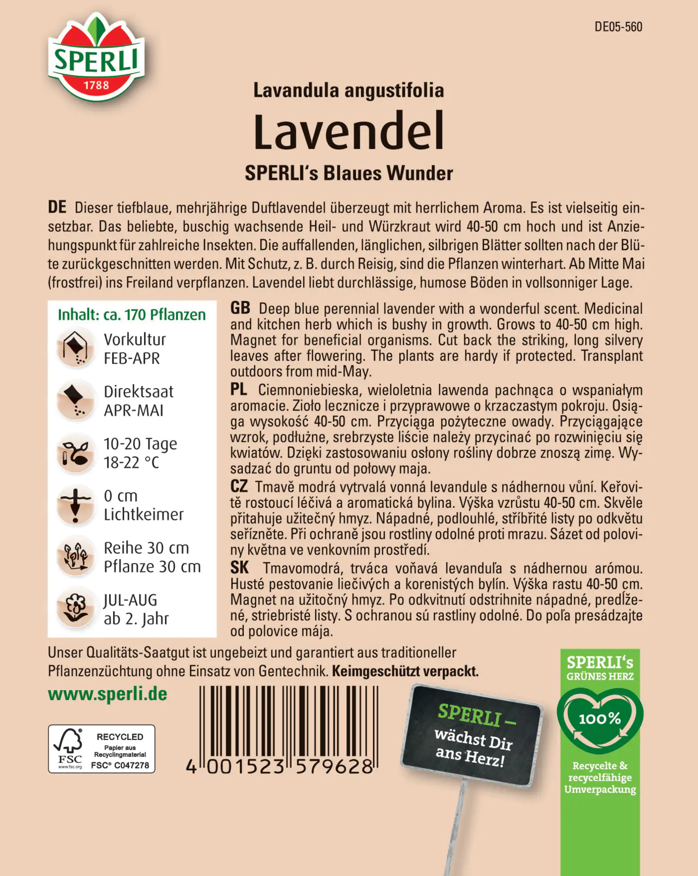 Sperli Lavendel Sperli 's Blaues Wunder
