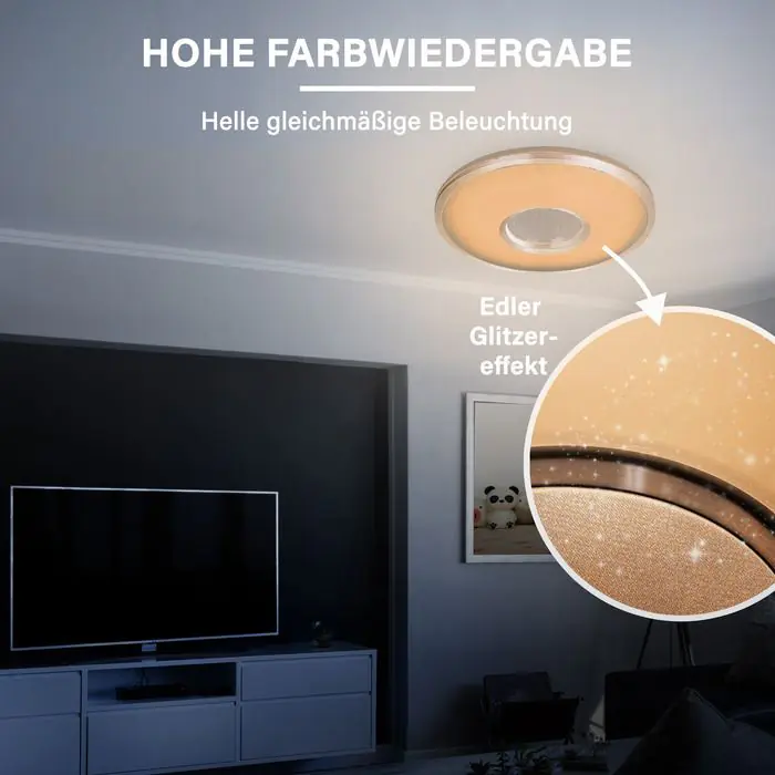Megalight LED-Deckenlampe Shining Goldstar Ø 50 cm warmweiß-kaltweiß