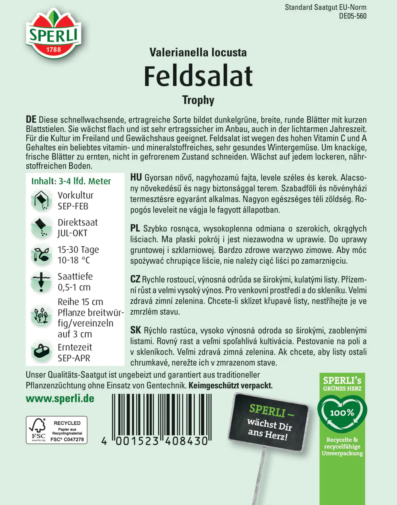 Sperli Feldsalat Trophy