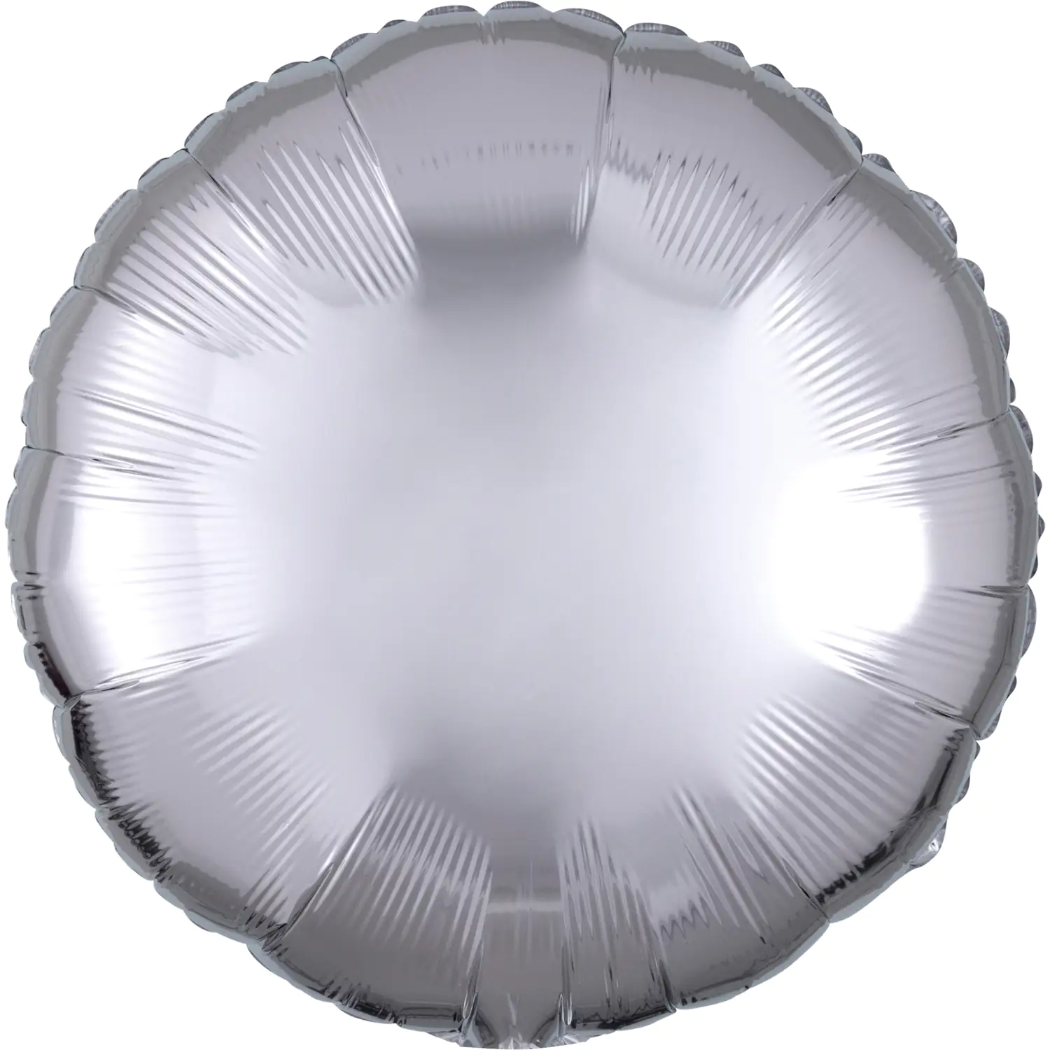 Folienballon Metallic silber rund 43 cm