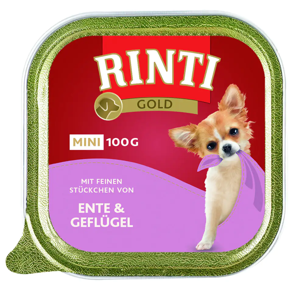Rinti Gold mini Hundenassfutter Adult 100 g Ente & Geflügel